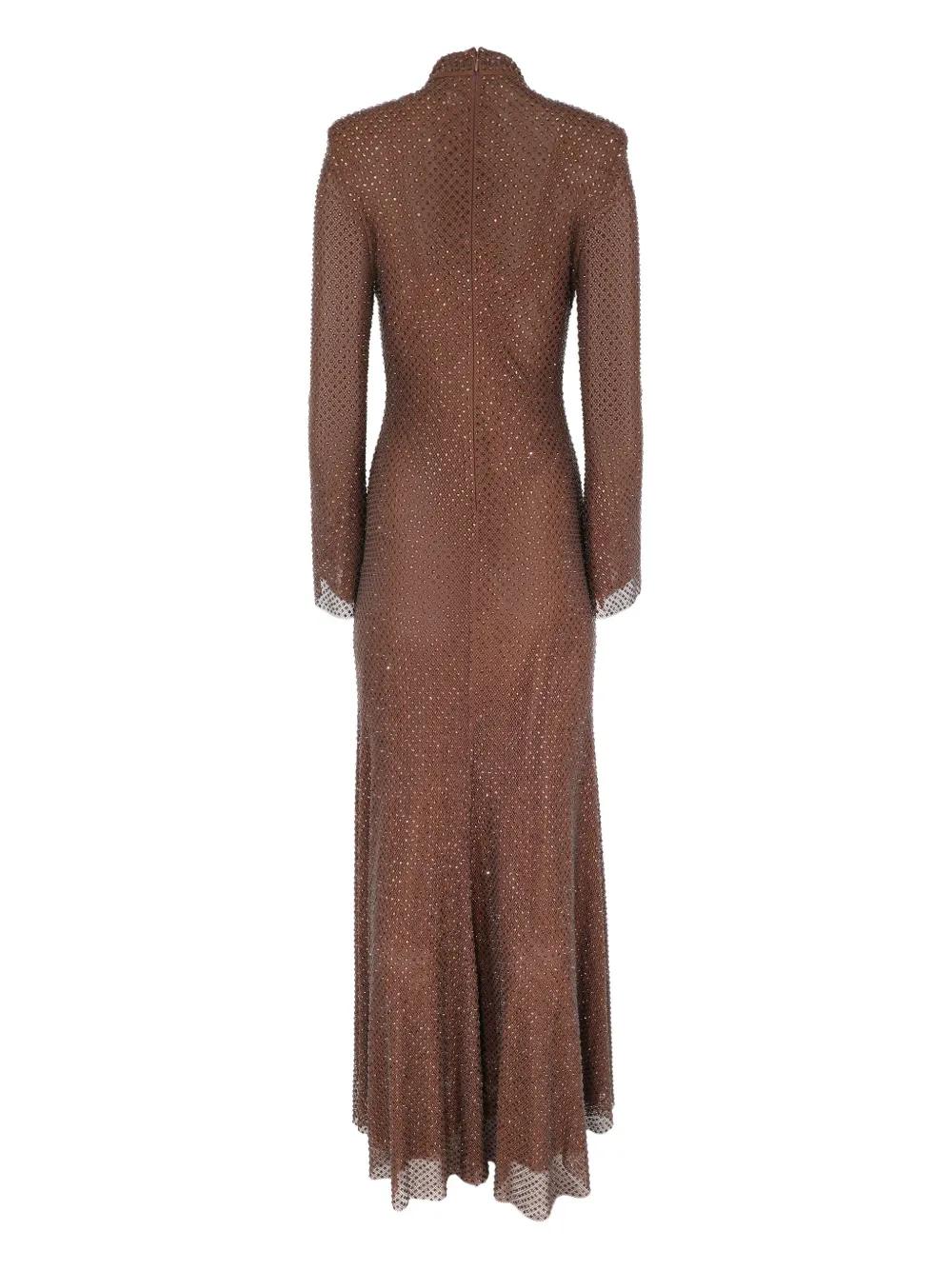SELF-PORTRAIT Rhinestone-Adorned Maxi Dress