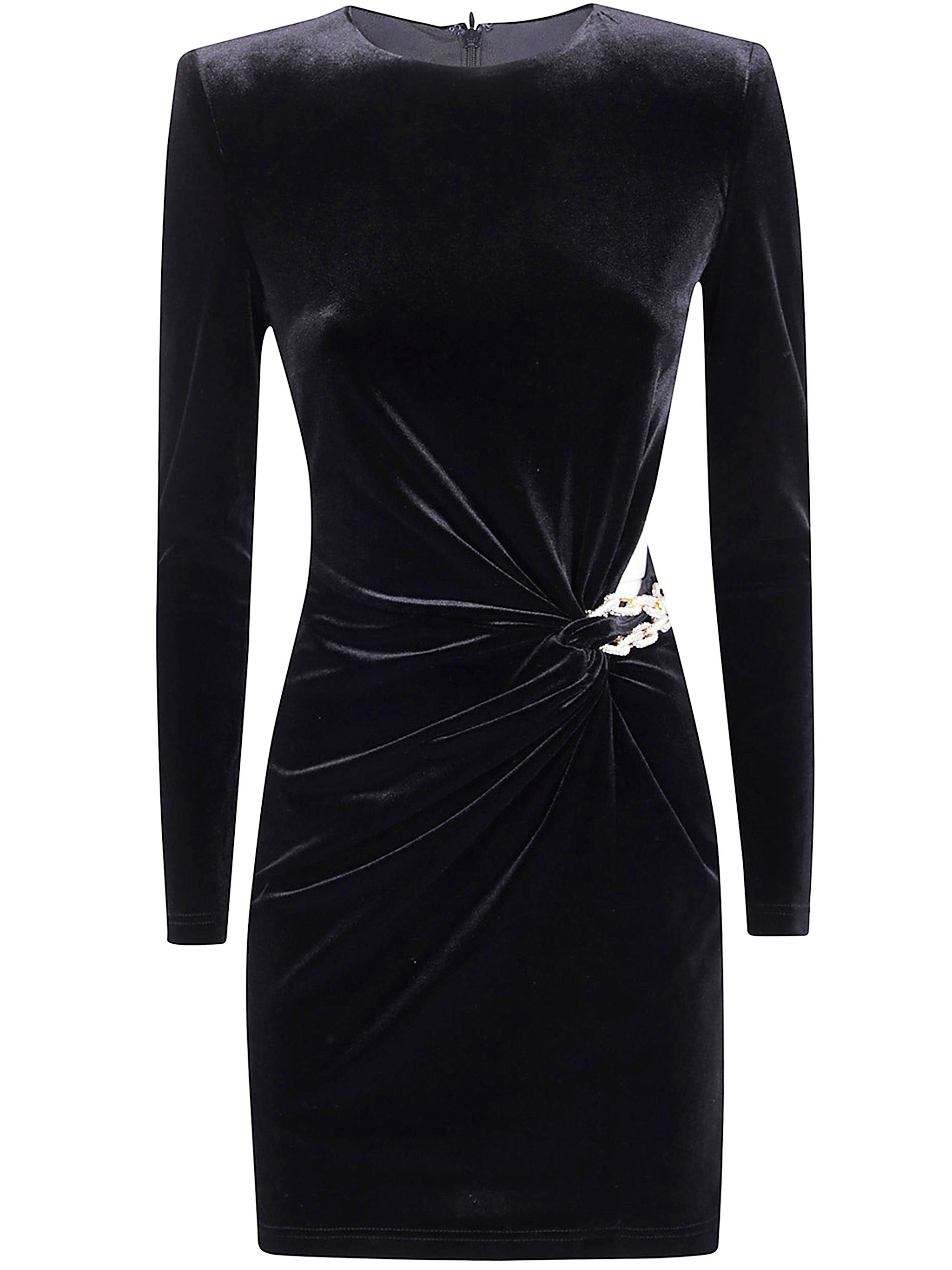 SELF-PORTRAIT Velvet Embellished Mini Dress