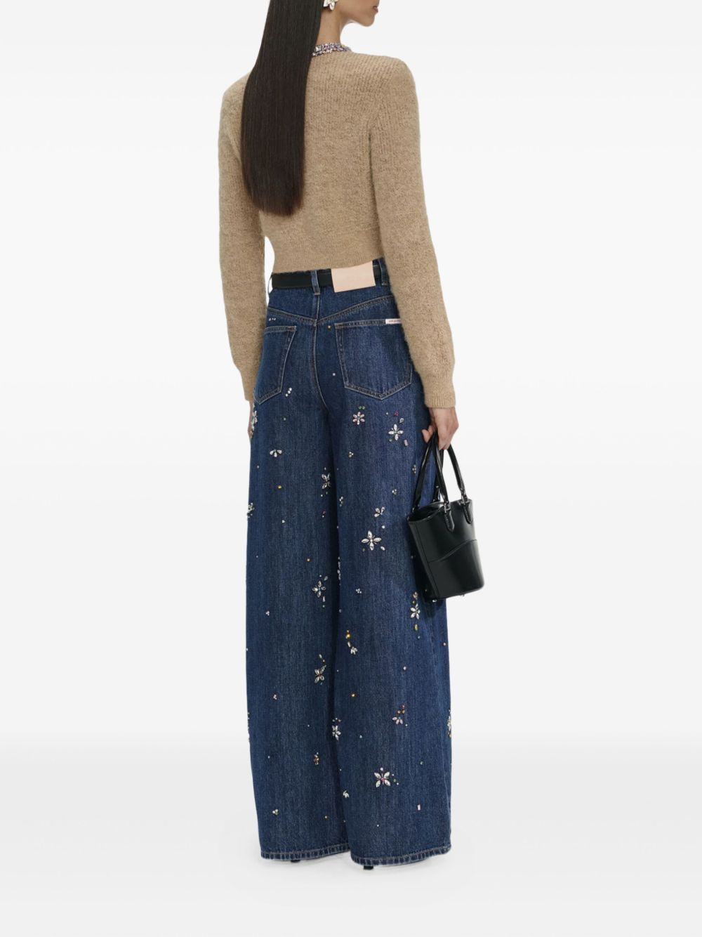 SELF-PORTRAIT Embellished Trim Cardigan - Size S