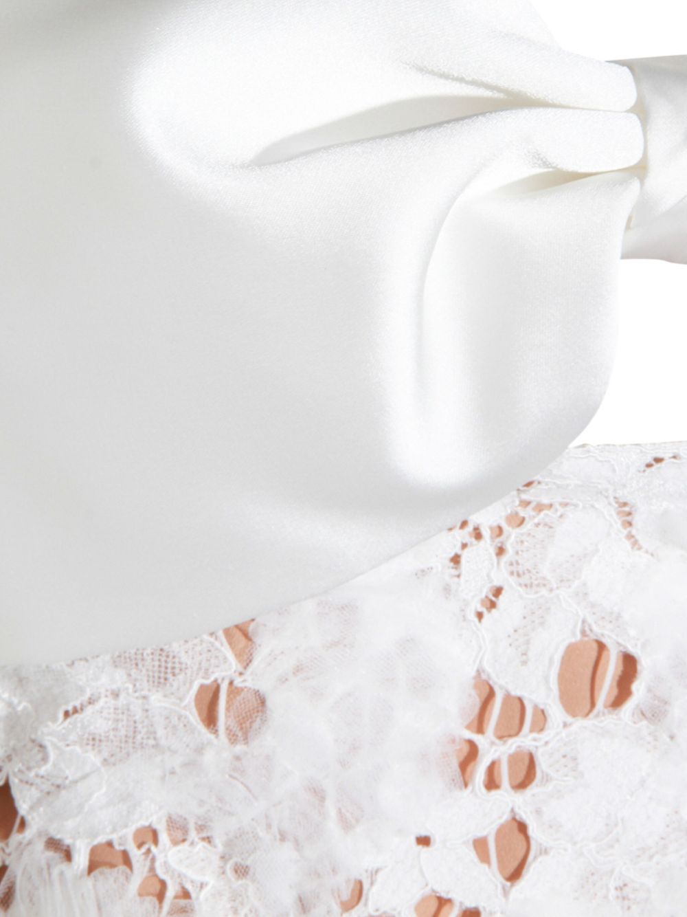 SELF-PORTRAIT Elegant Mini Dress with Lace Bow