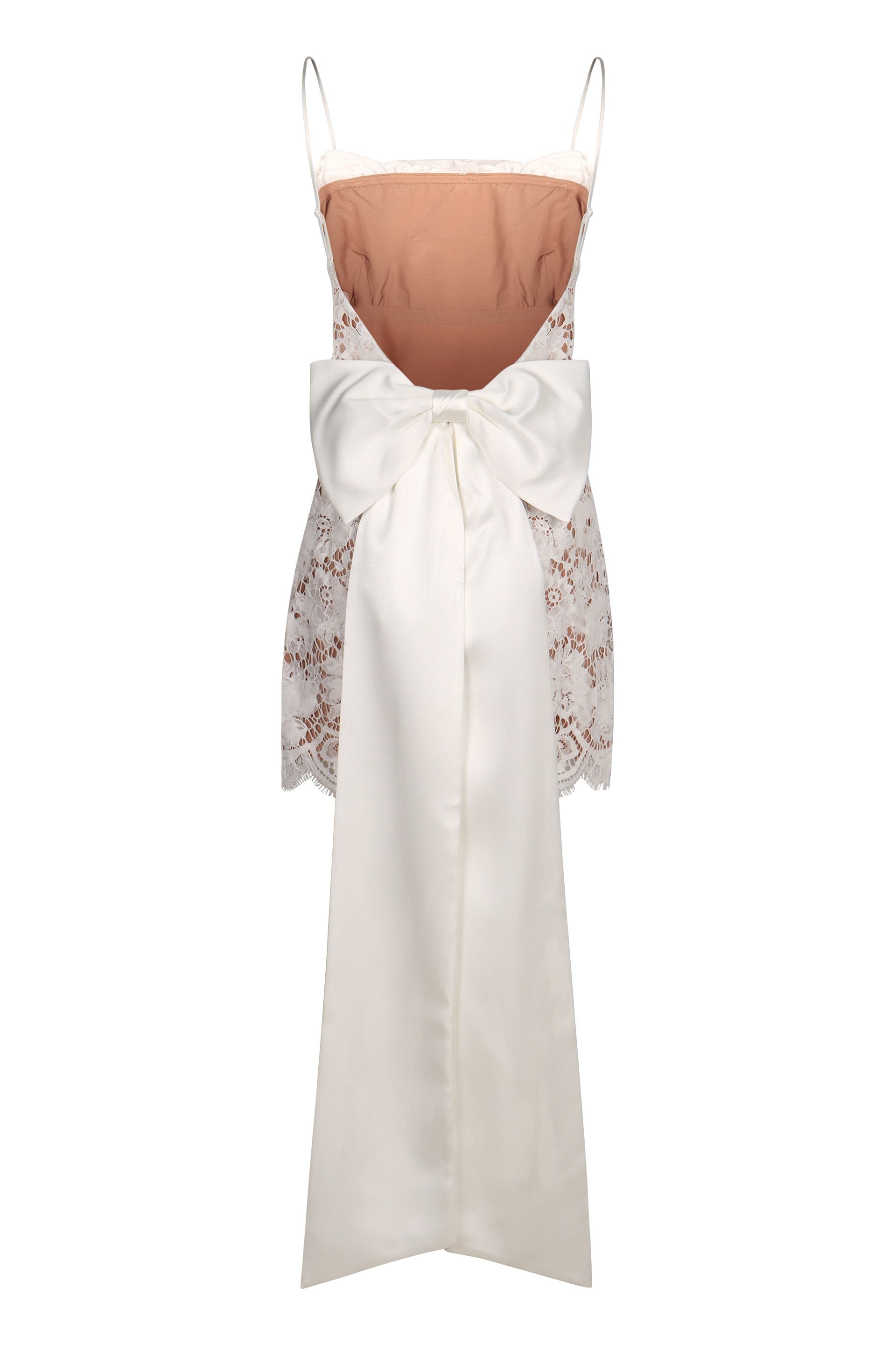 SELF-PORTRAIT Elegant Mini Lace Dress with Oversized Bow