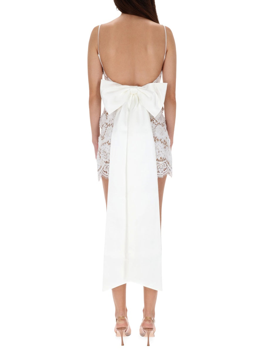 SELF-PORTRAIT Nylon Cotton Rayon Mini Dress for Women