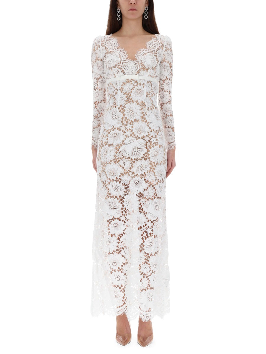 SELF-PORTRAIT Mixed-Material Mini Dress