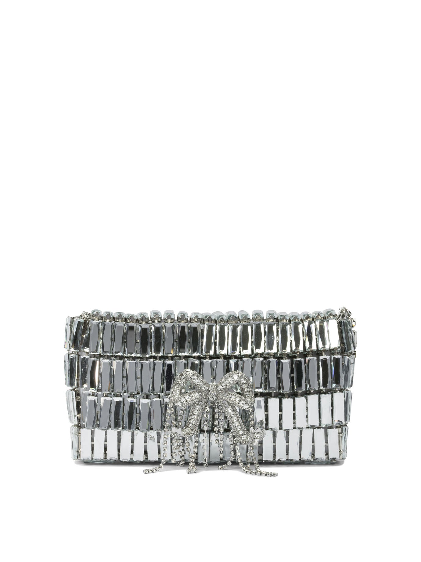 SELF-PORTRAIT Mini Crossbody Handbag with Crystal Bow