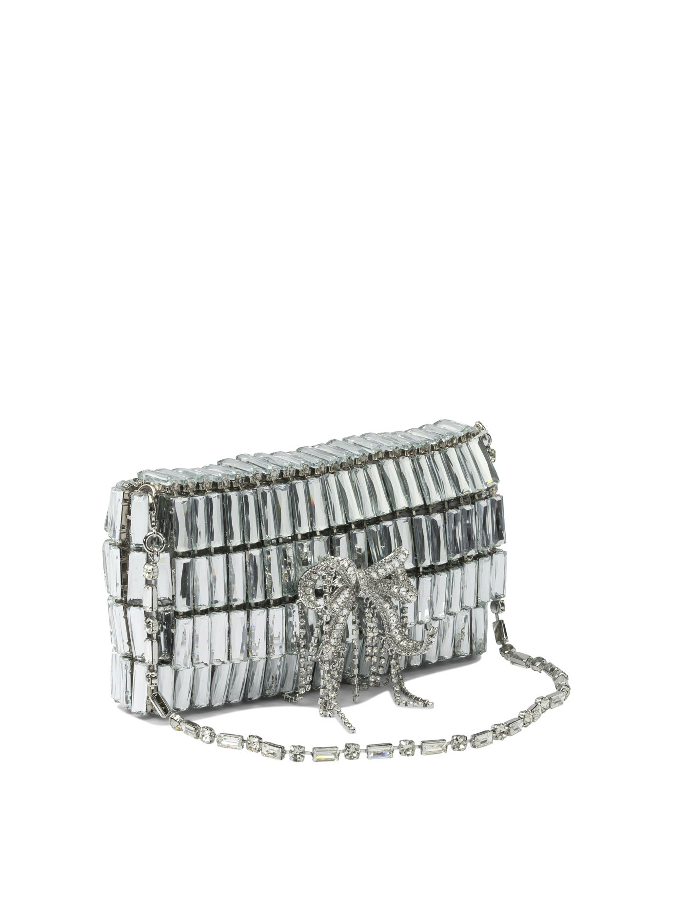 SELF-PORTRAIT Mini Crossbody Handbag with Crystal Bow