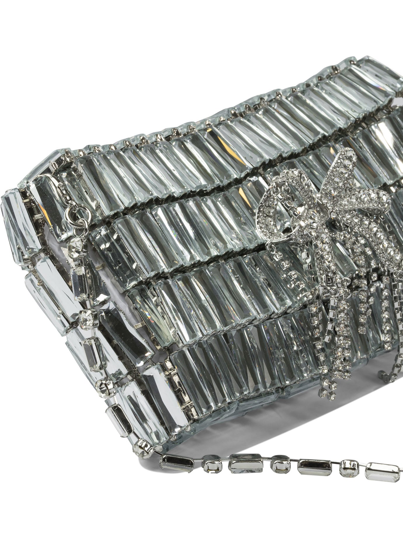 SELF-PORTRAIT Mini Crossbody Handbag with Crystal Bow