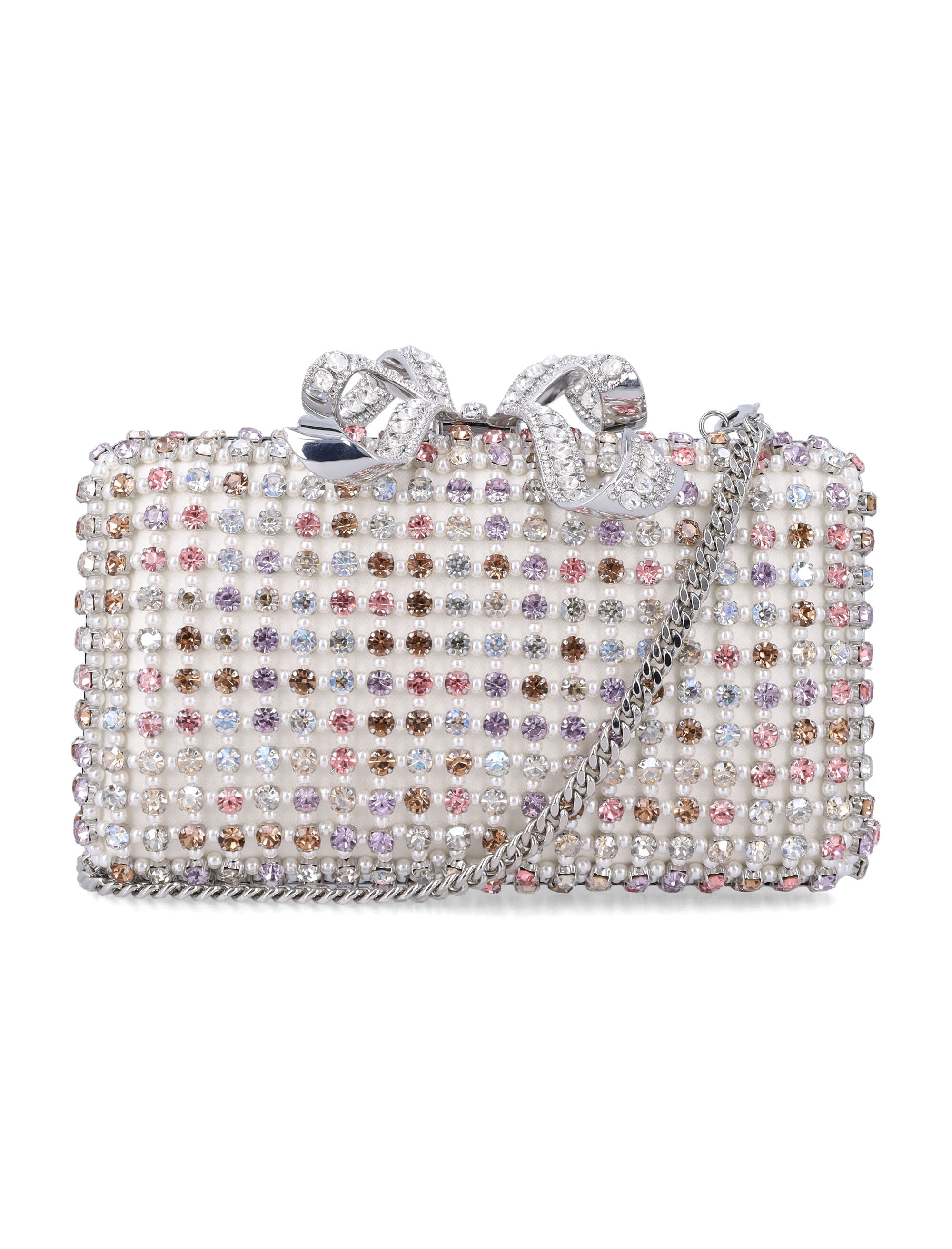 SELF-PORTRAIT Mini Crystal Clutch Handbag