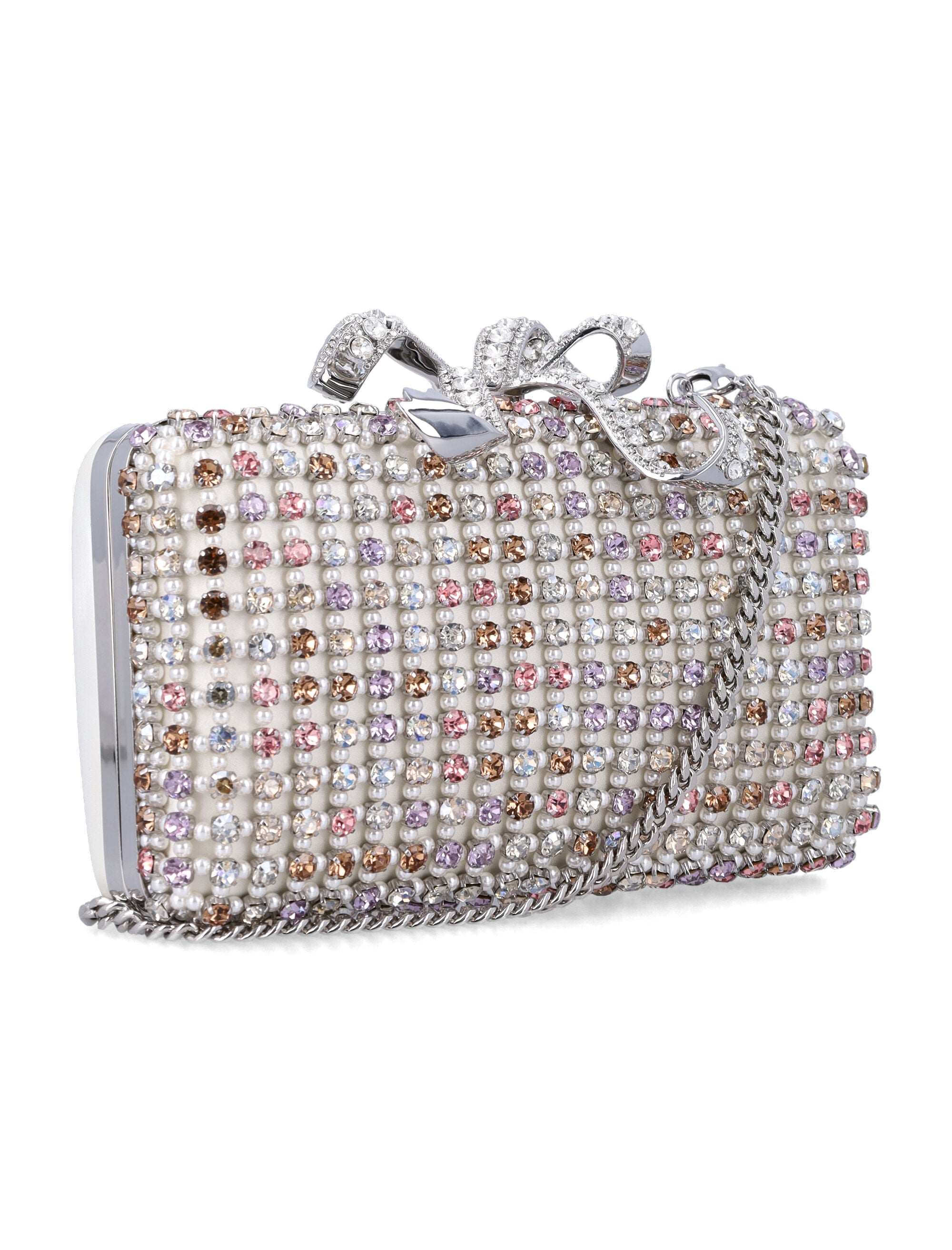 SELF-PORTRAIT Mini Crystal Clutch Handbag