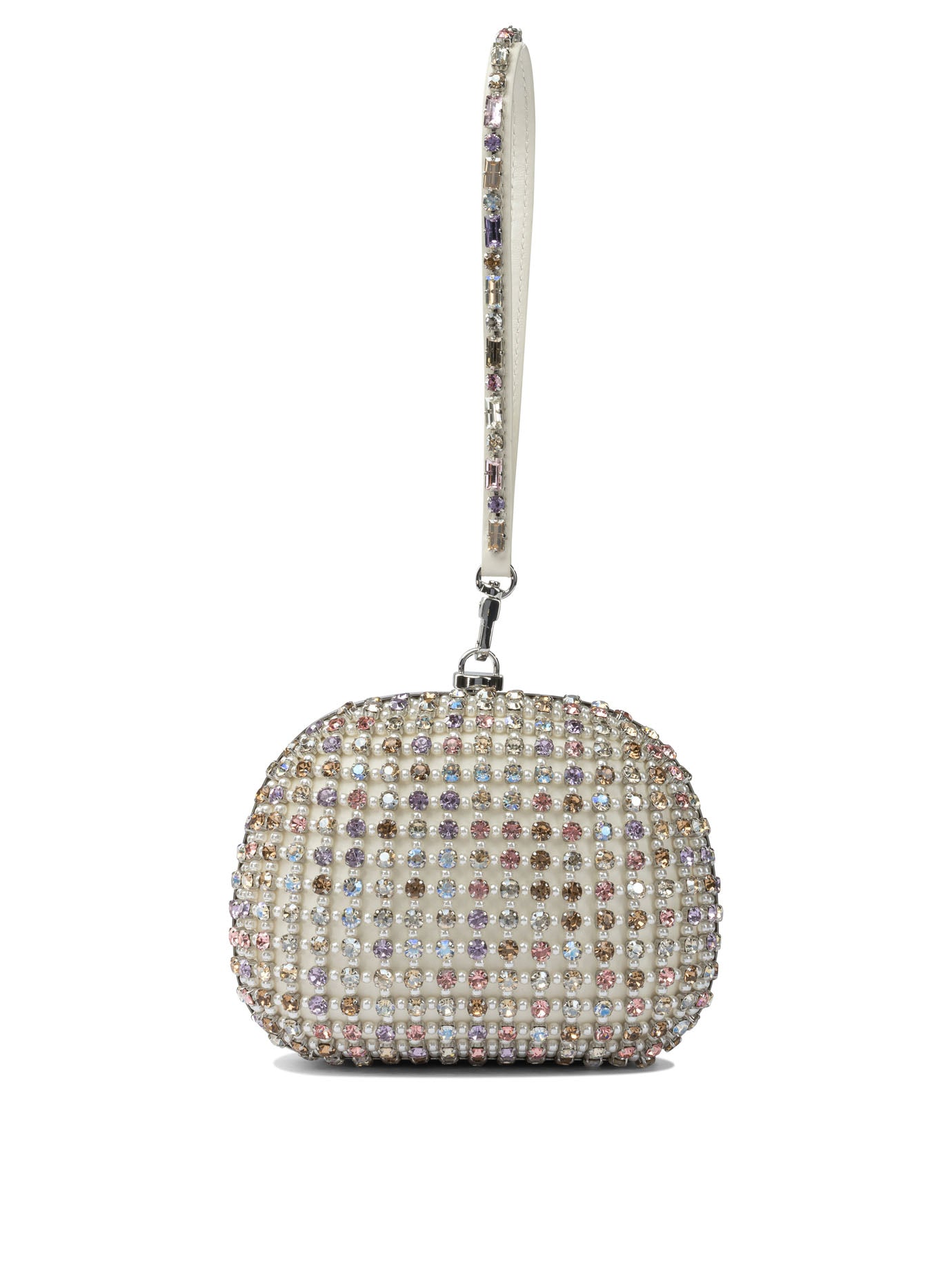 SELF-PORTRAIT Mini Crystal Mesh Clutch