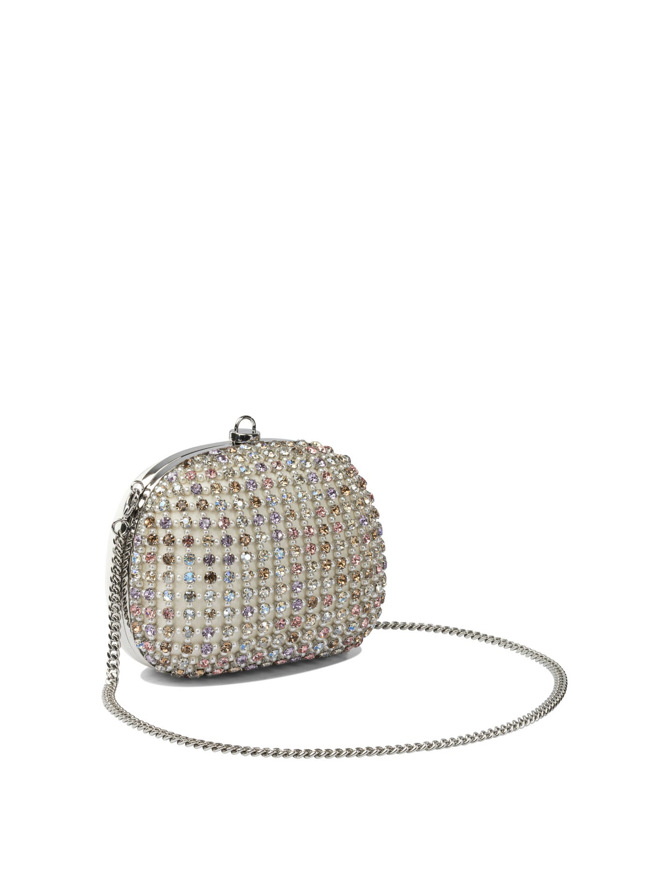 SELF-PORTRAIT Mini Crystal Mesh Clutch