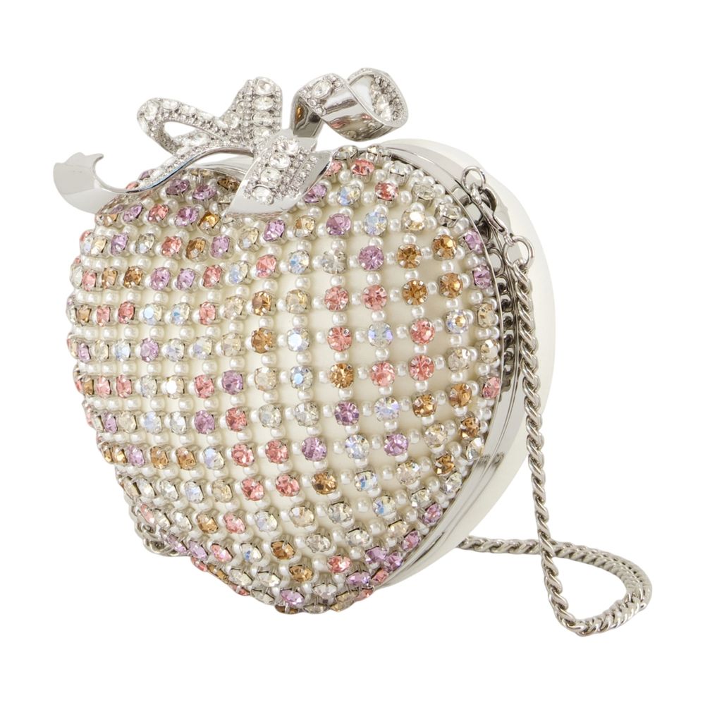 SELF-PORTRAIT Mini Crystal Heart Clutch