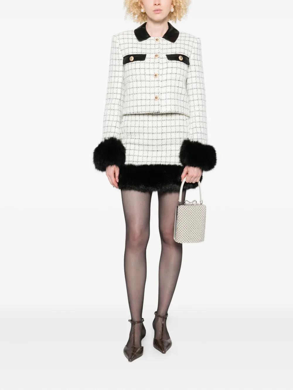SELF-PORTRAIT Mini Tote Handbag with Pearl Embellishments