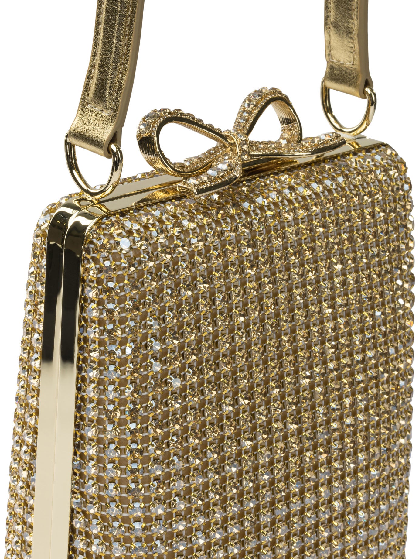 SELF-PORTRAIT Mini Crystal-Embellished Handbag