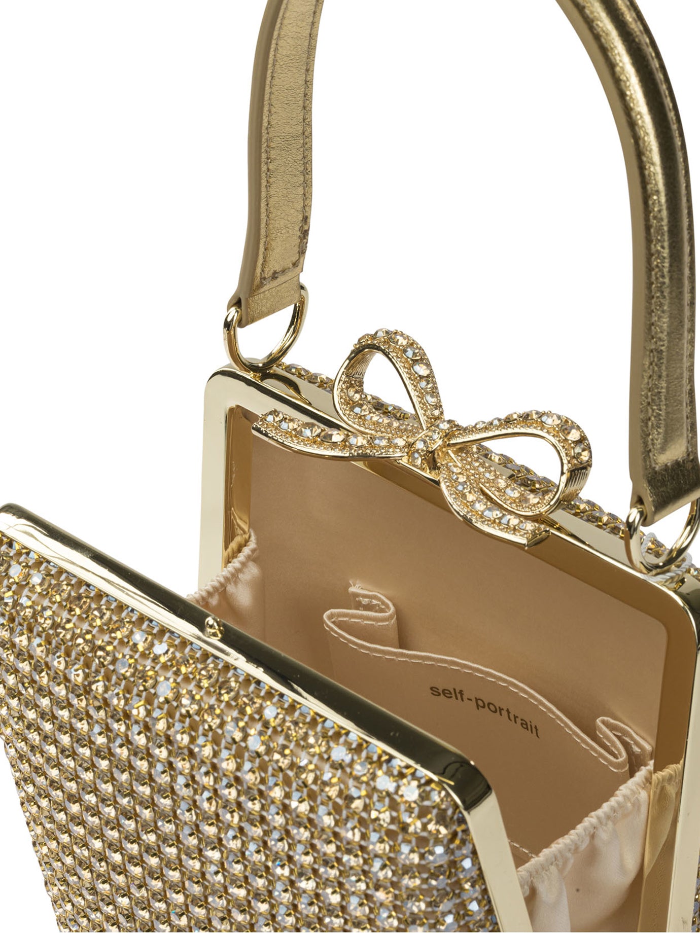SELF-PORTRAIT Mini Crystal-Embellished Handbag