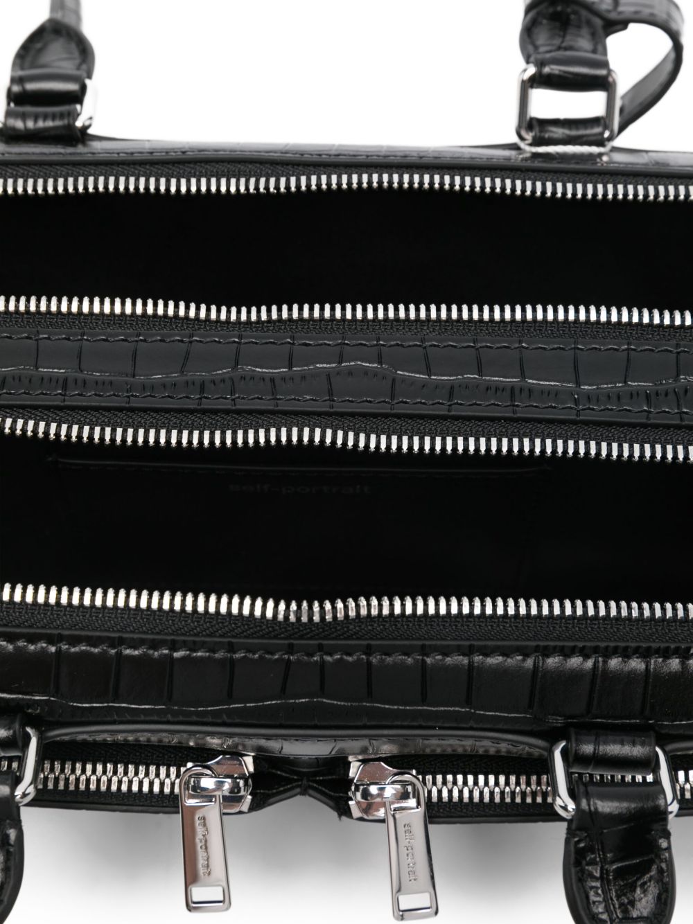 SELF-PORTRAIT Croc Shoulder Mini Handbag