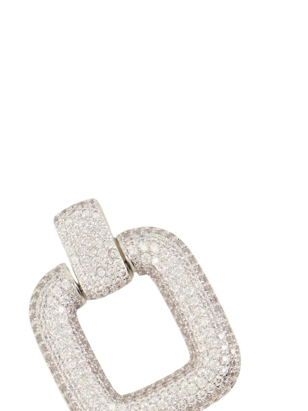 SELF-PORTRAIT Square Crystal Mini Earrings