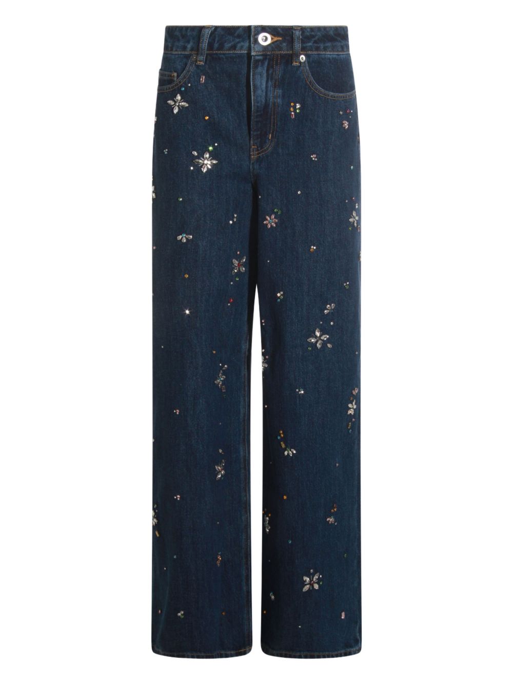 SELF-PORTRAIT Cotton High-Waisted Jeans - Women's