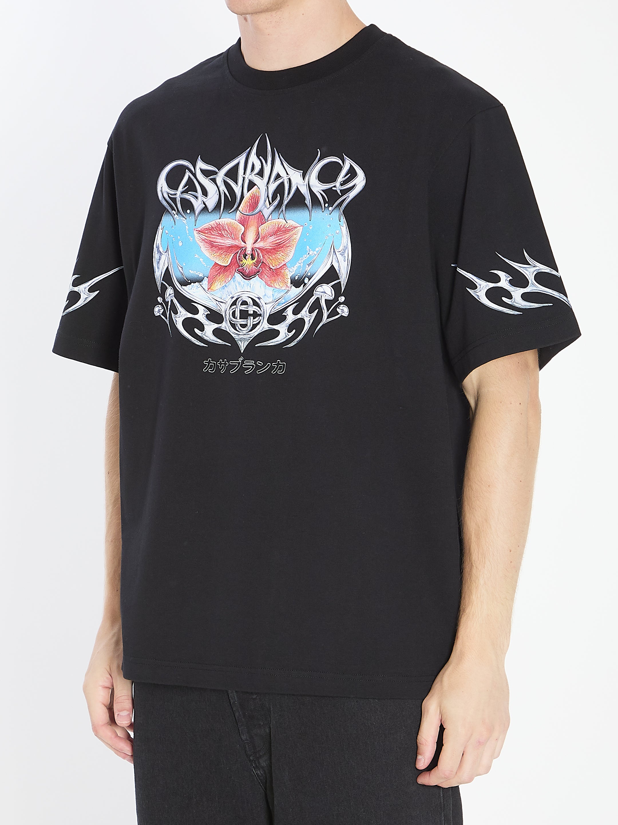 CASABLANCA Oversized Blades Print T-Shirt - Men's Large