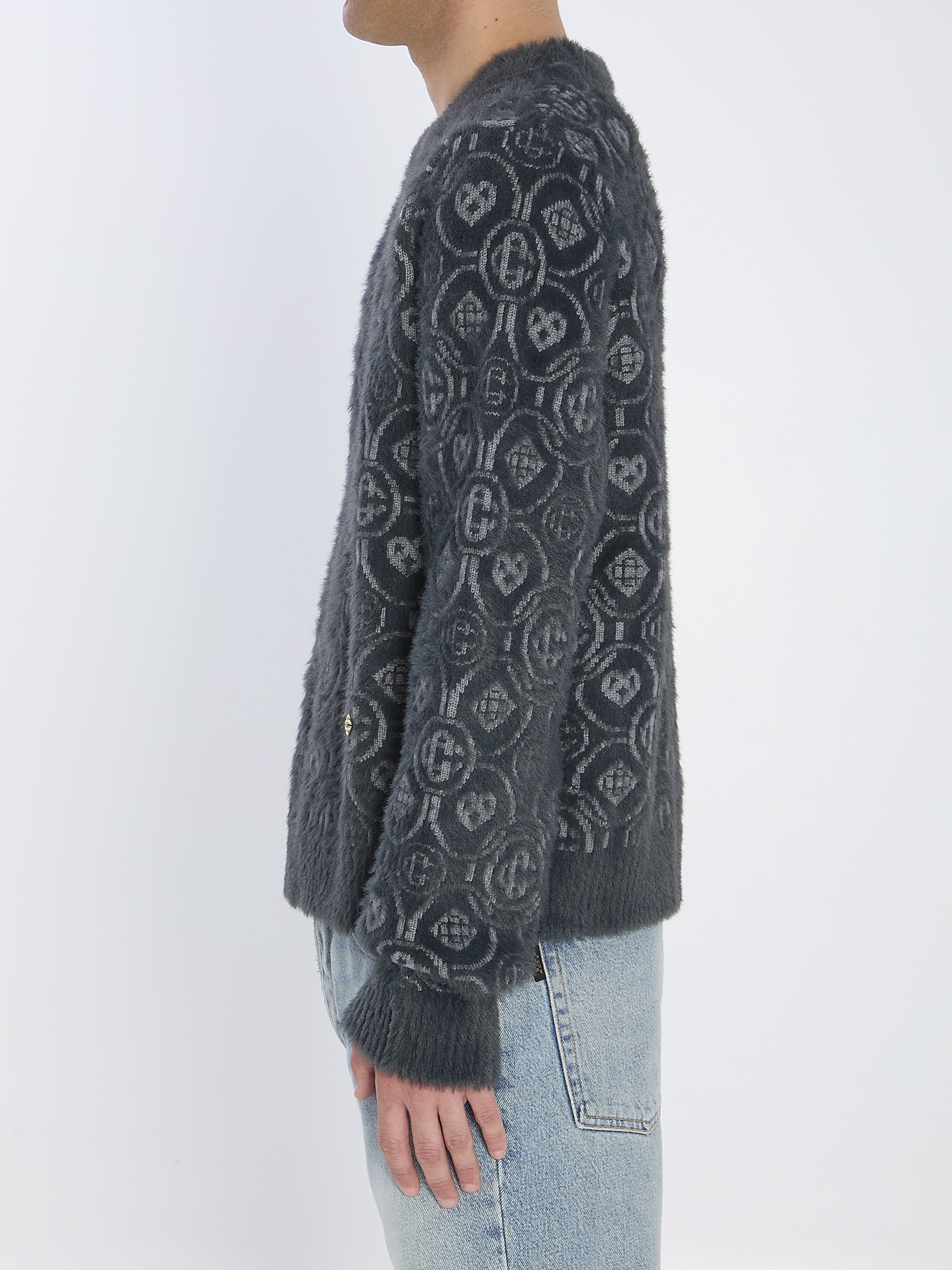 CASABLANCA Monogram Crewneck Sweater (Size L)