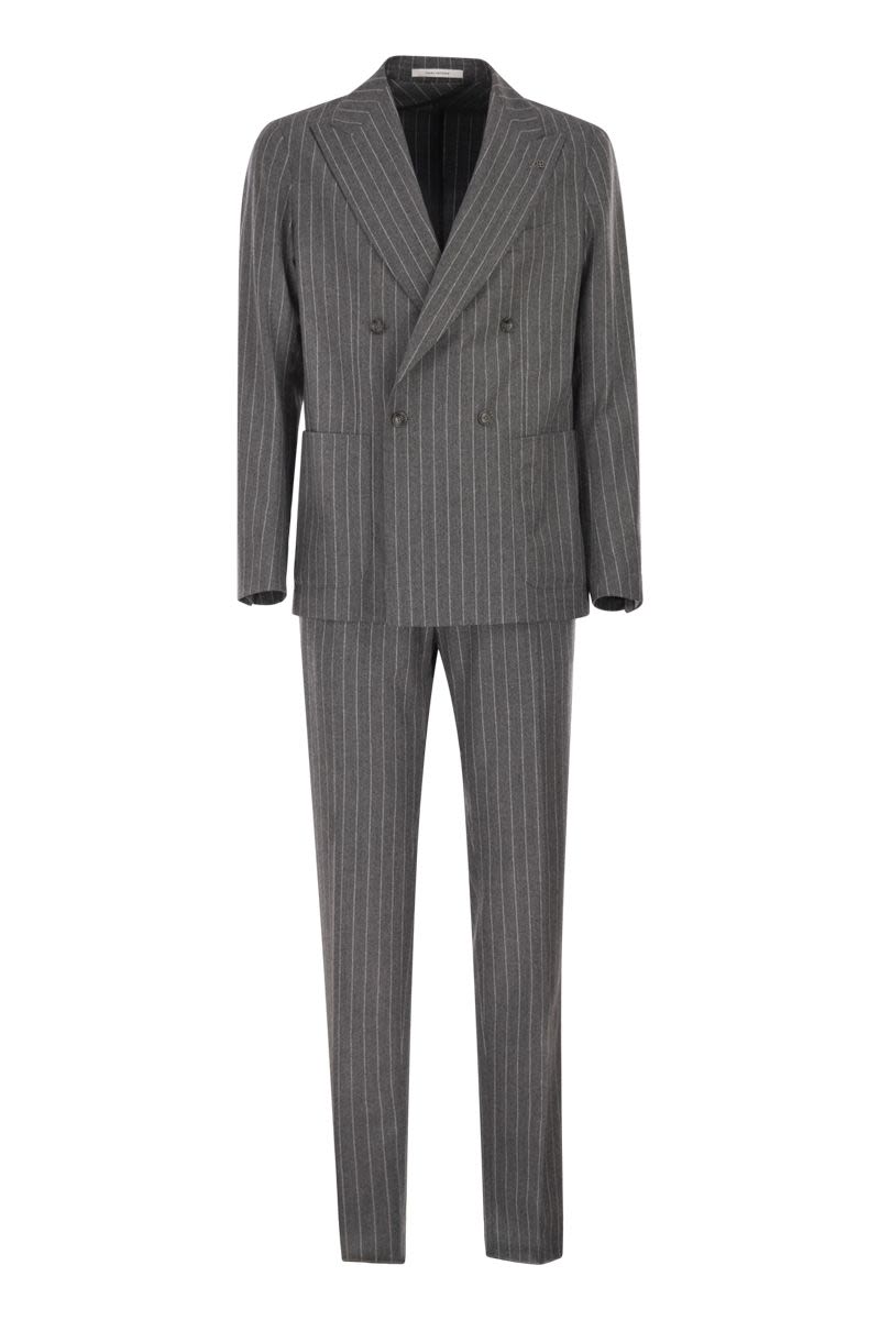 TAGLIATORE Double-Breasted Suit in Superfine Virgin Wool