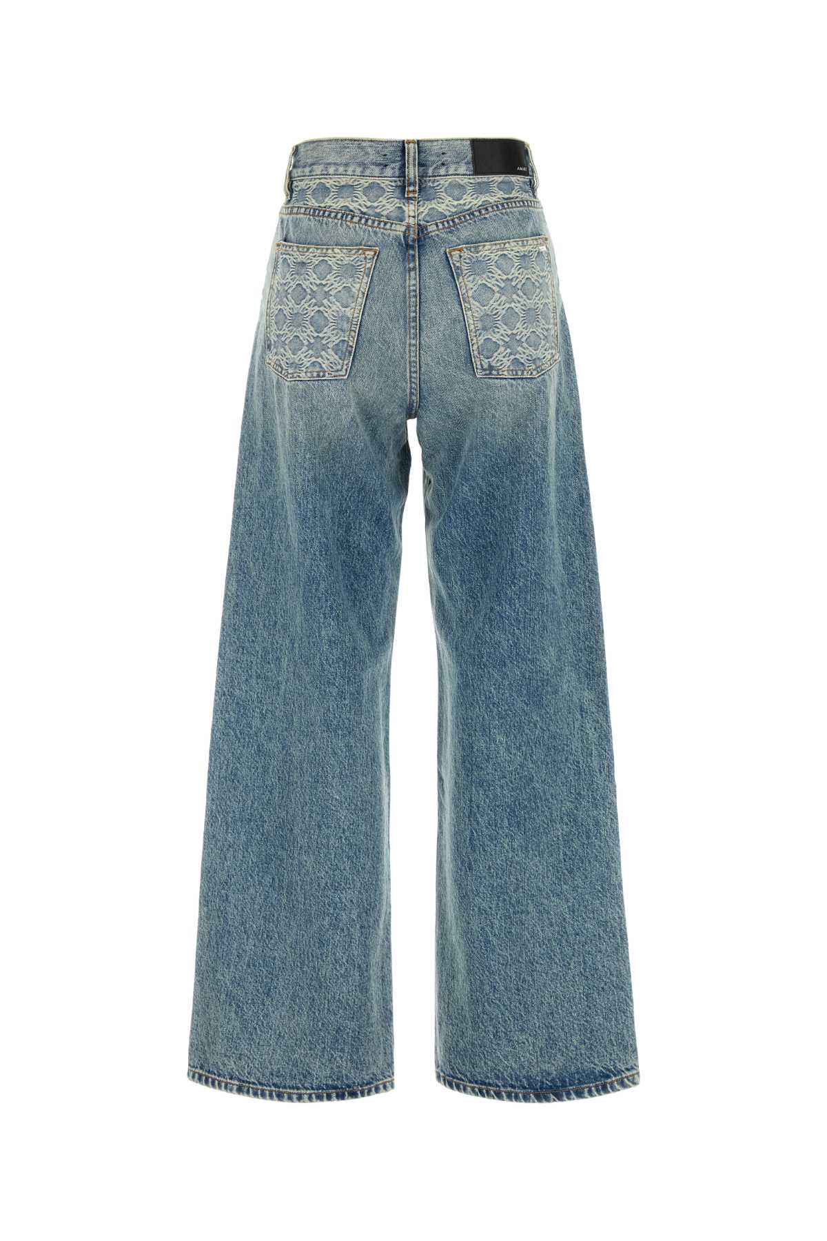 AMIRI High Rise Wide Leg Jeans