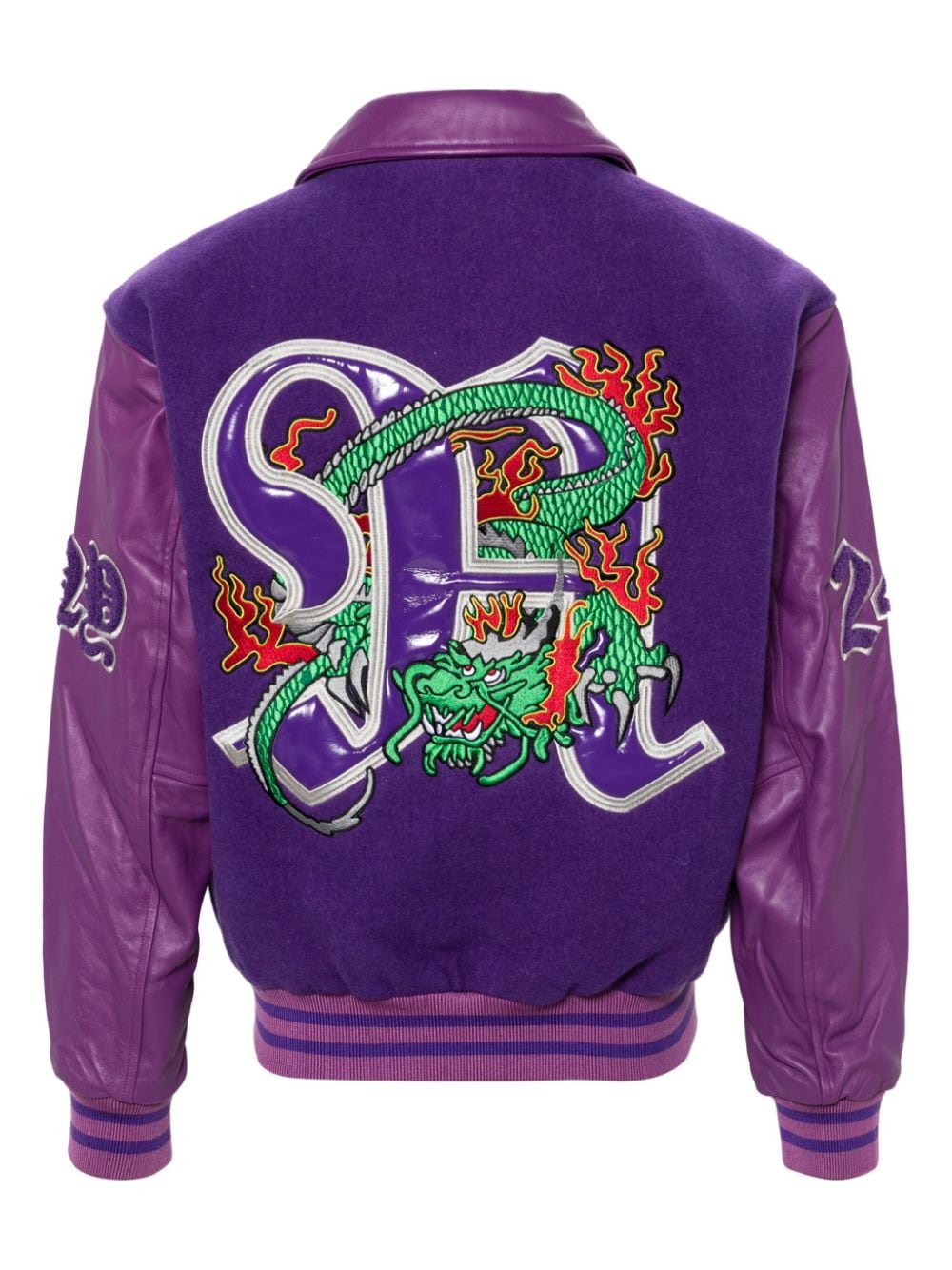 AWAKE NY Dragon Embroidered Varsity Jacket