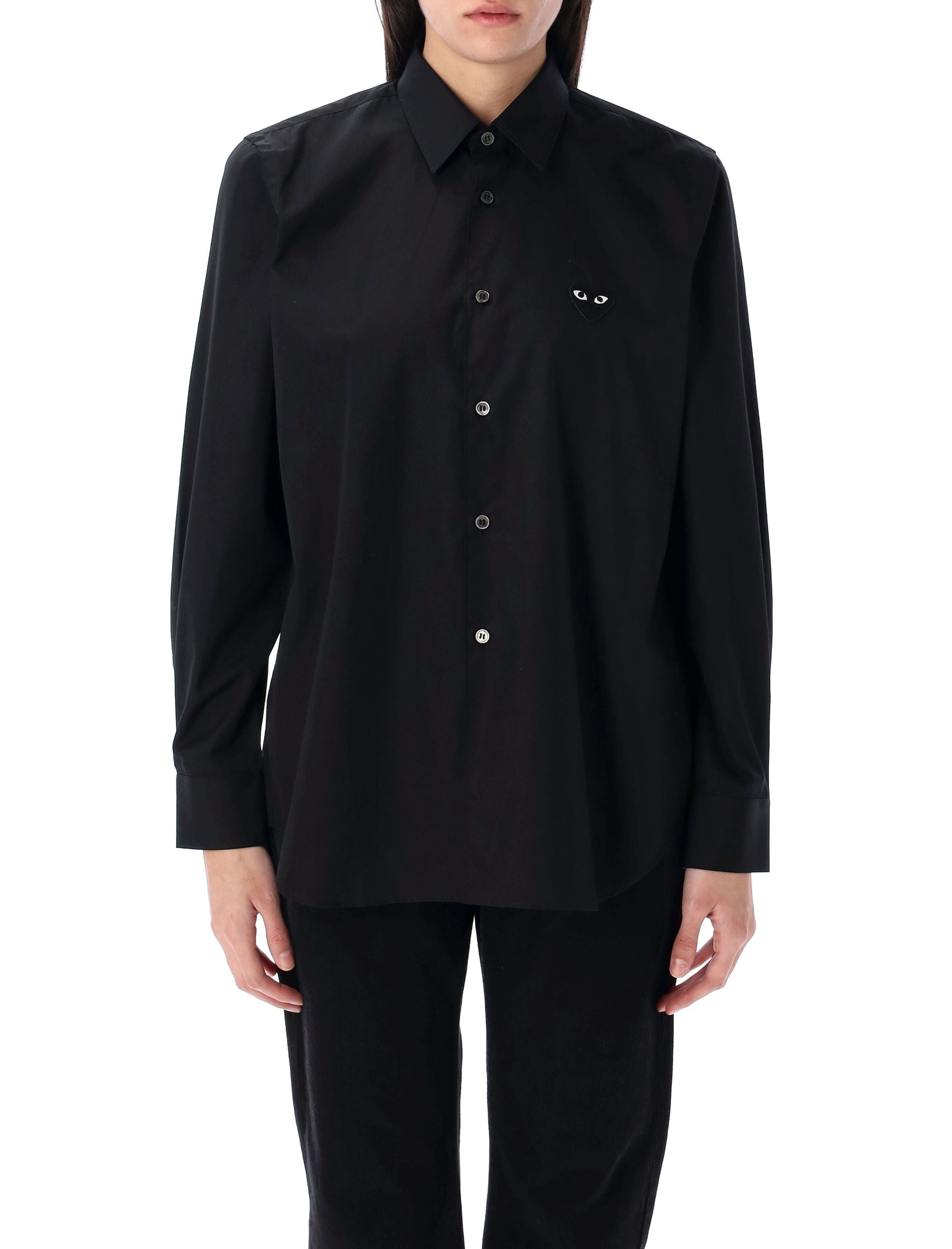 COMME DES GARÇONS PLAY Heart Detail Button-Up Shirt - Size S & L