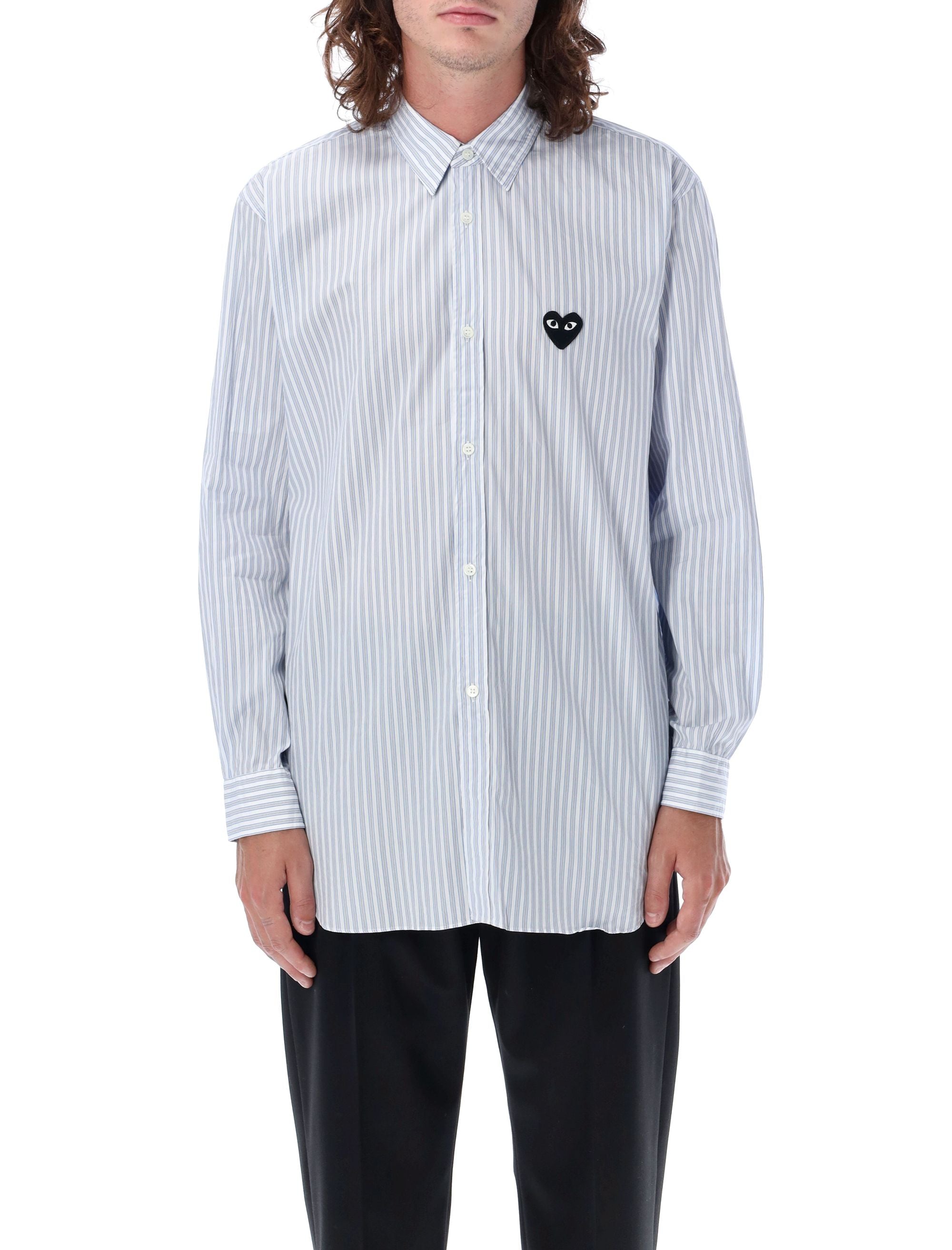 COMME DES GARÇONS PLAY Heart Patch Shirt - Regular Fit, Long Sleeves
