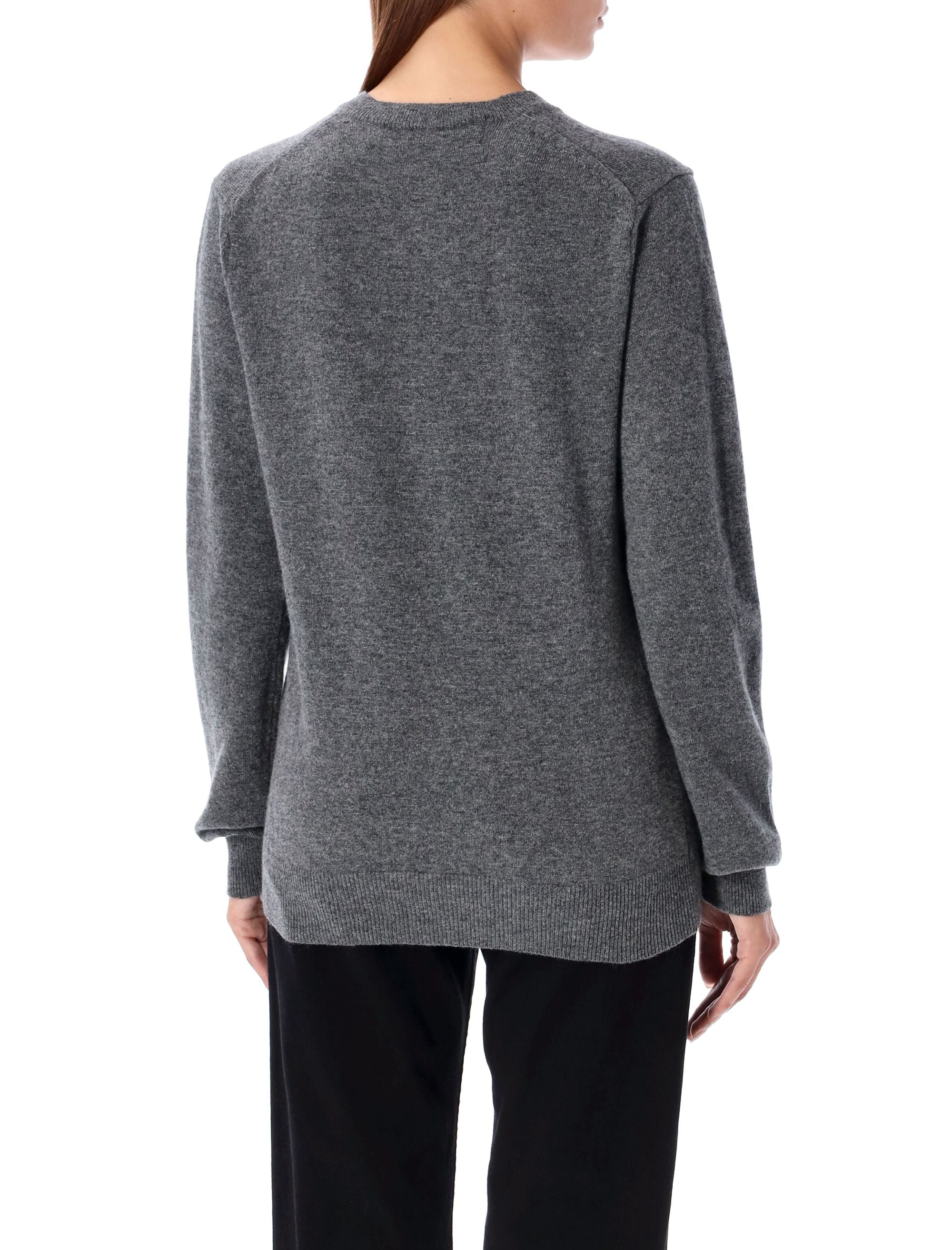 COMME DES GARÇONS PLAY Heart Patch V-Neck Sweater for Men - Sizes S to L