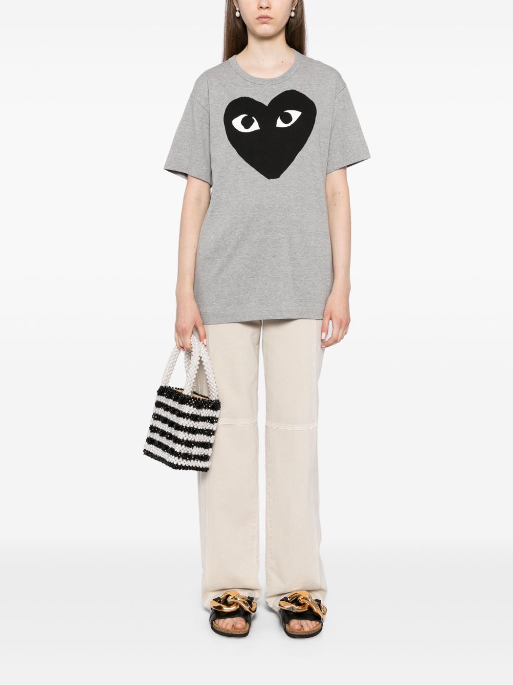COMME DES GARÇONS Signature Heart Print Cotton T-Shirt - Men’s Standard Fit