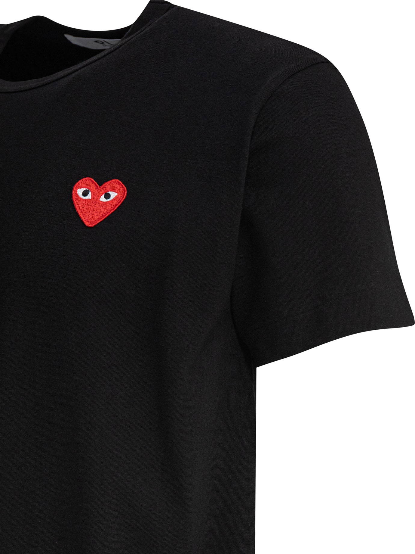 COMME DES GARÇONS PLAY Classic Black Cotton T-Shirt - Regular Fit