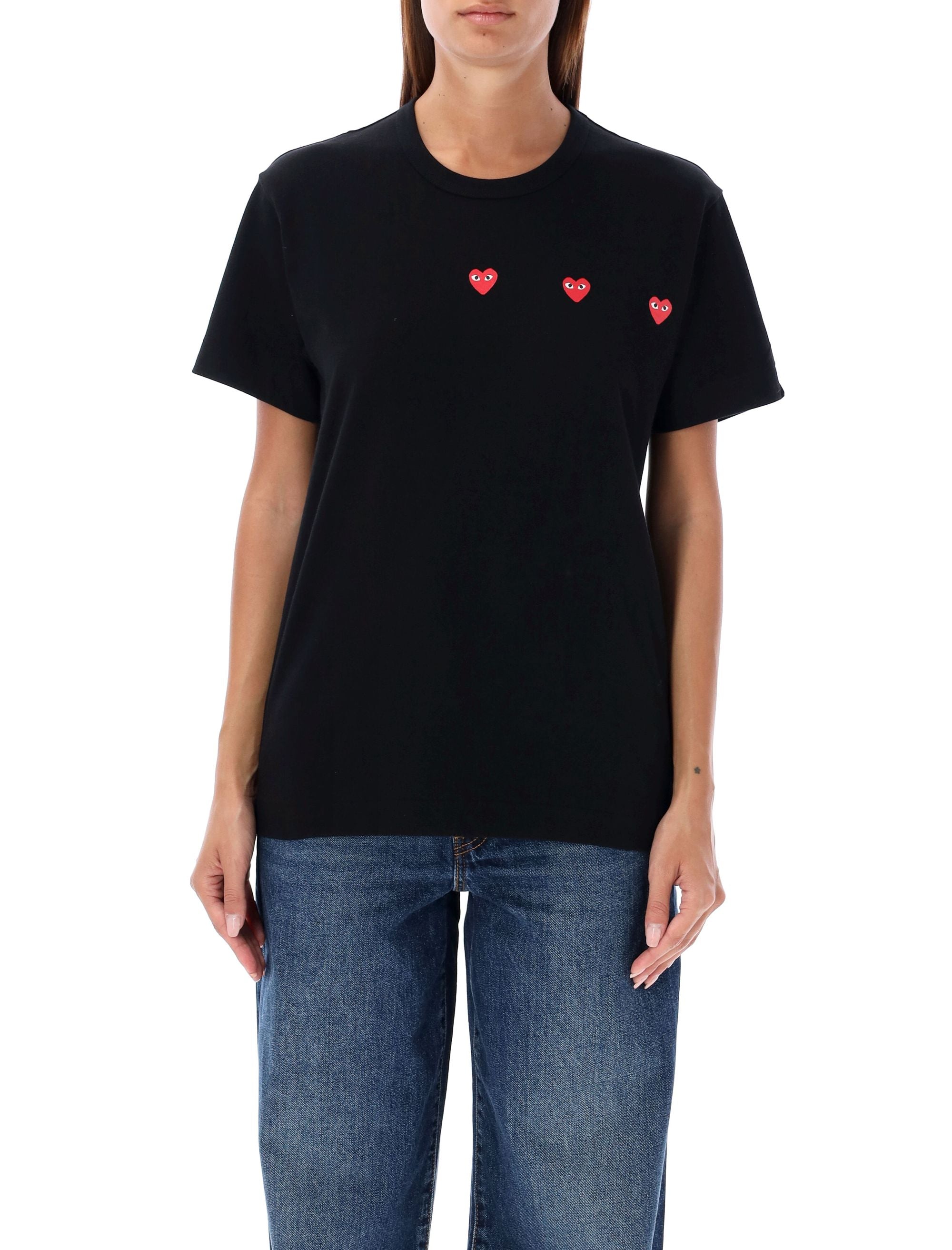 COMME DES GARÇONS PLAY Three Hearts Mini T-Shirt - FW25