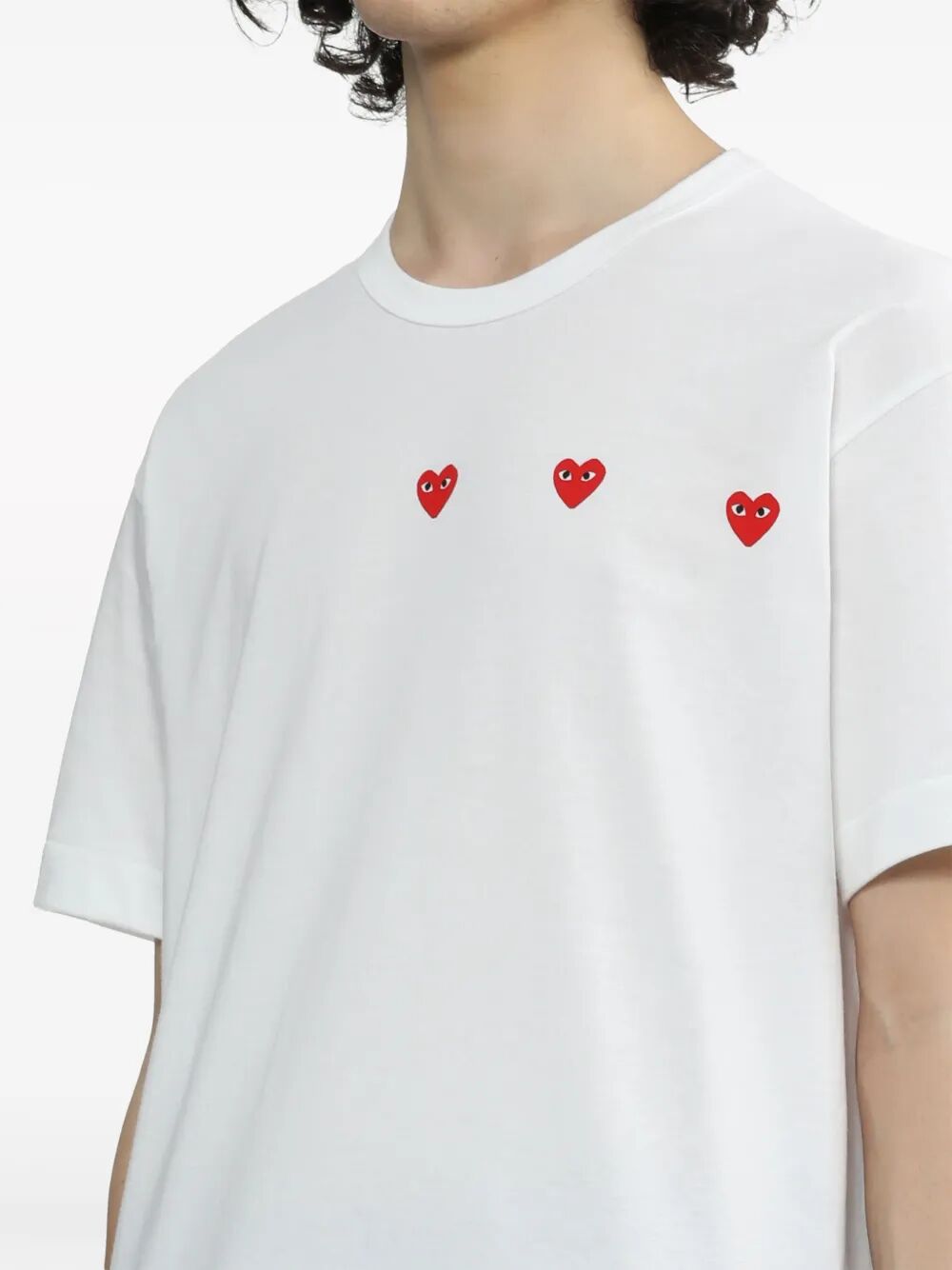 COMME DES GARÇONS PLAY Three Hearts Mini T-Shirt - Short Sleeves