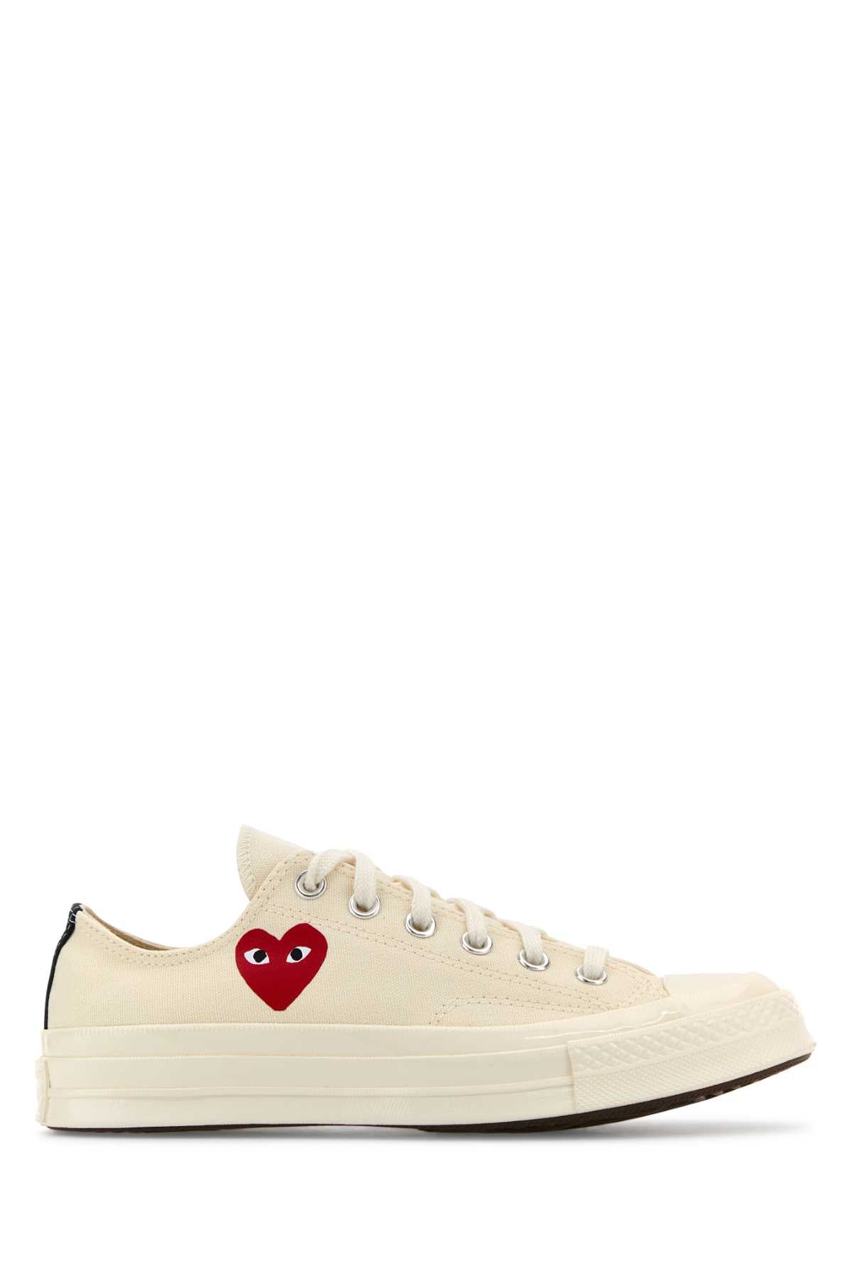 COMME DES GARÇONS PLAY Elevated Canvas Sneakers for Men - FW24 Collection