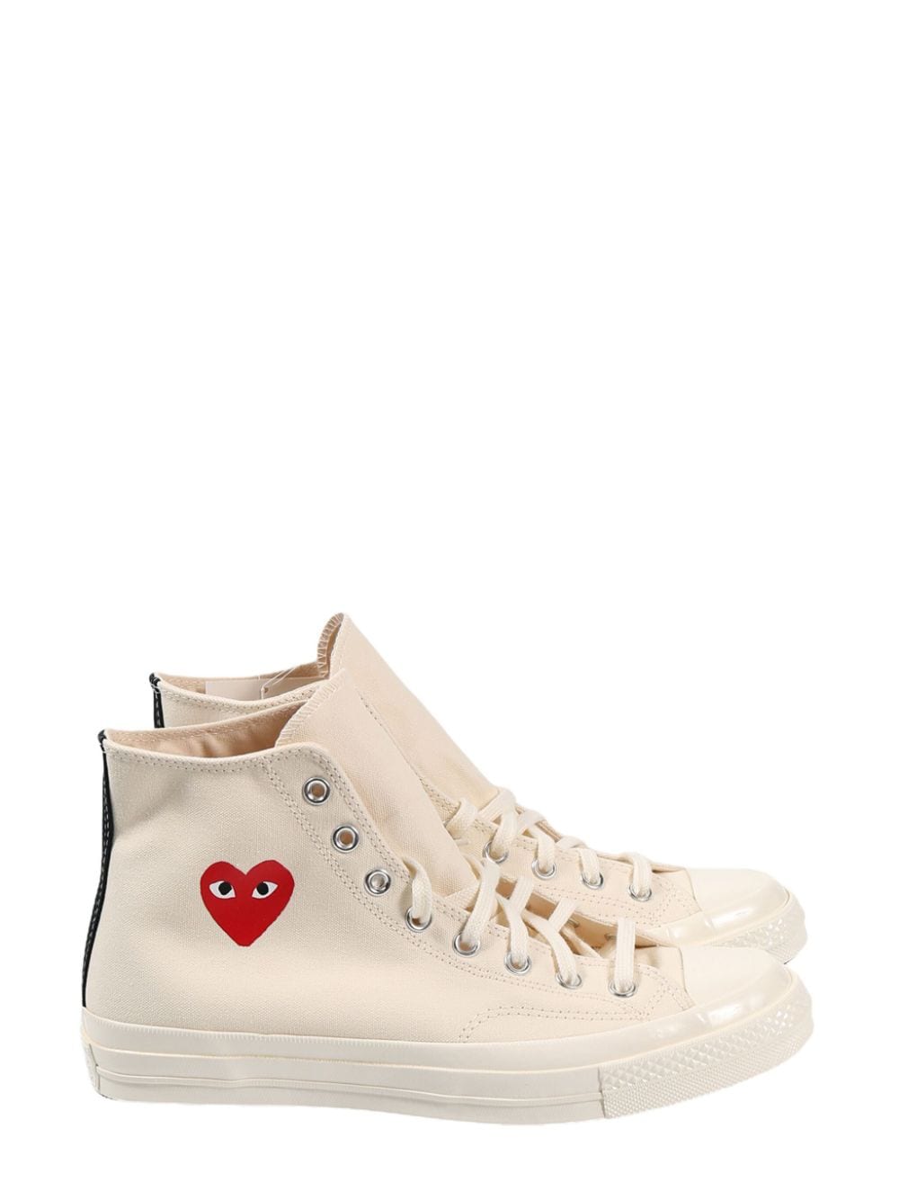 COMME DES GARÇONS PLAY High-Top Sneakers with Signature Heart Print
