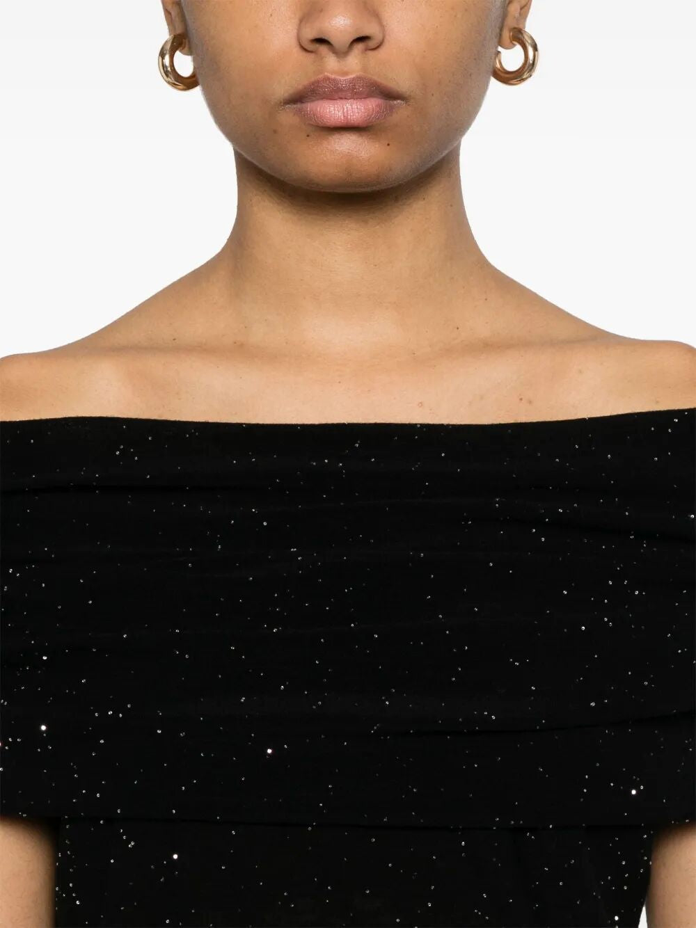 ROBERTO COLLINA Mini Sequined Semi Sheer Wool Top