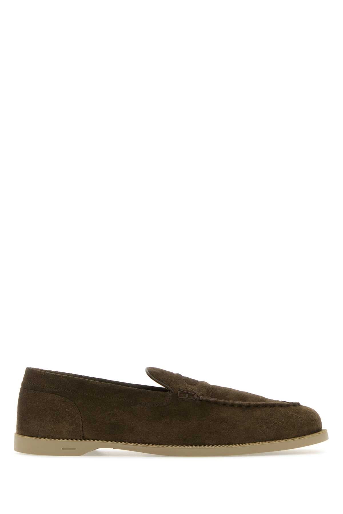 JOHN LOBB Mud Suede Pace Loafers