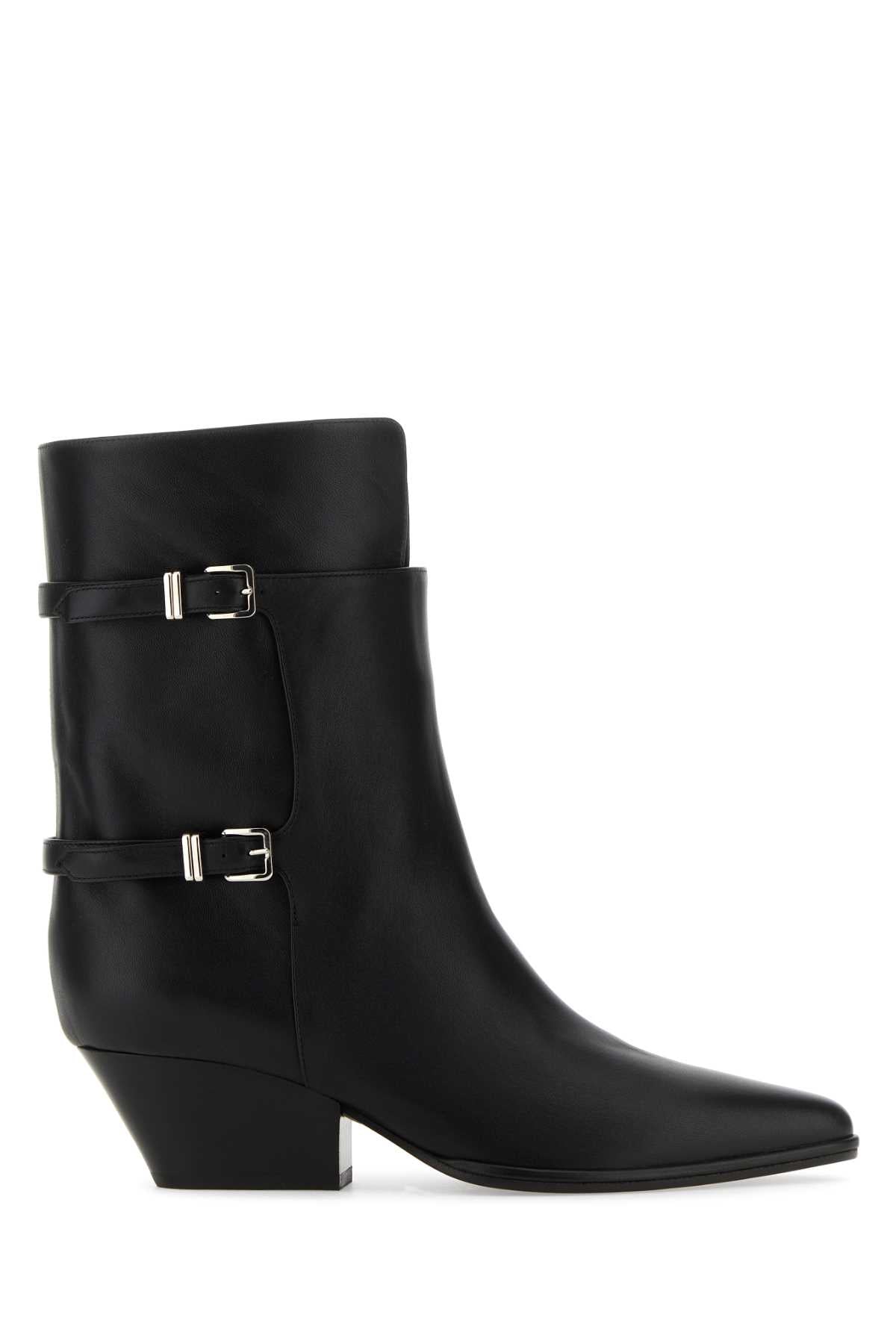 SERGIO ROSSI Thalestris Leather Ankle Boots for Women