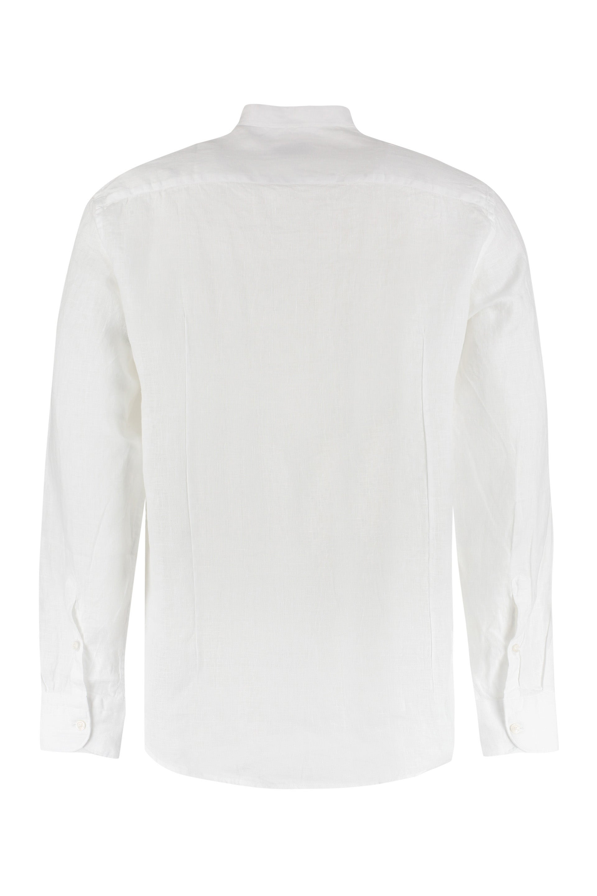 BASTONCINO Linen Shirt with Rounded Hem
