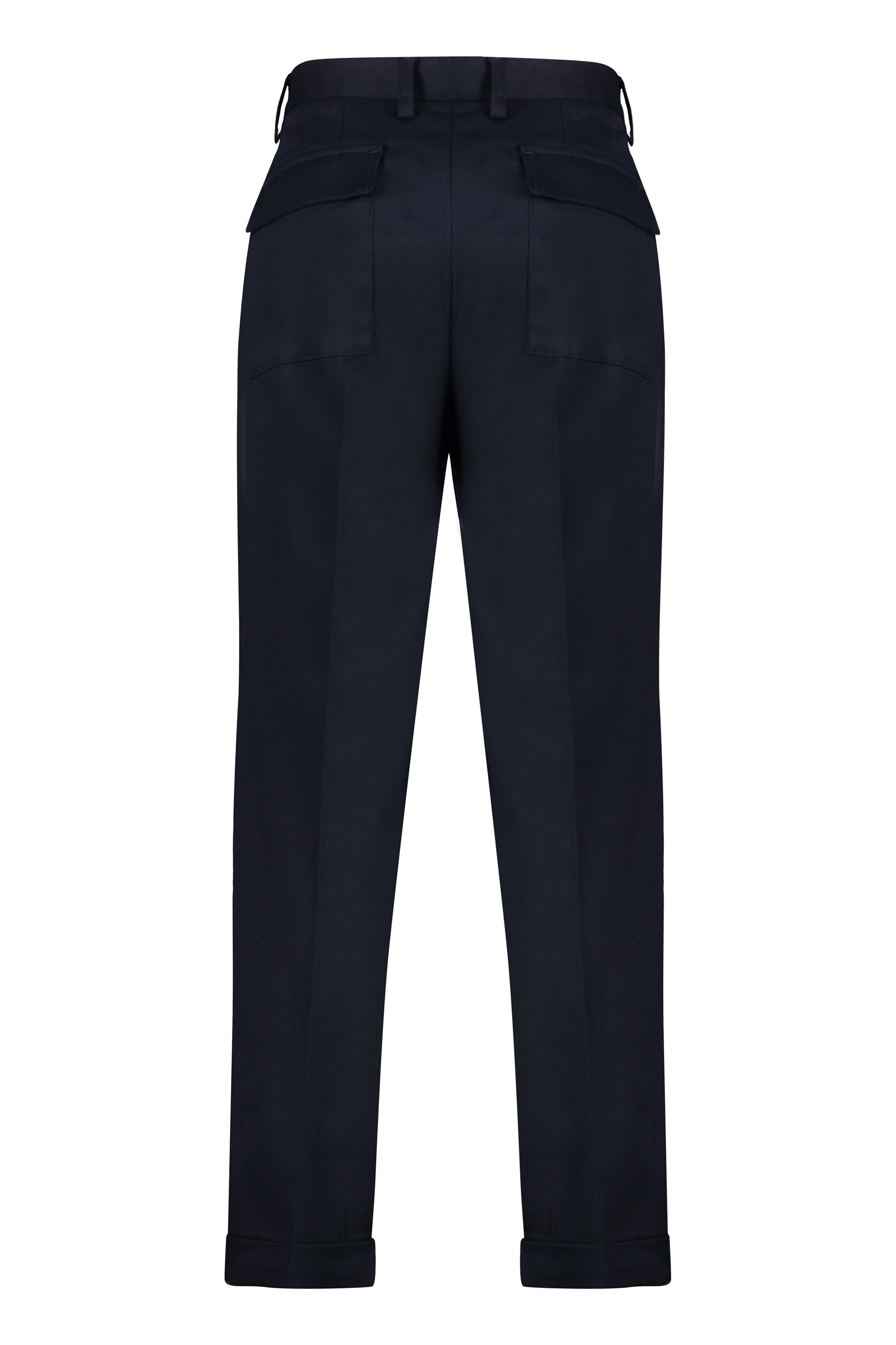 PAOLO PECORA Cotton Blend Trousers for Men - Roll-Up Cuffs