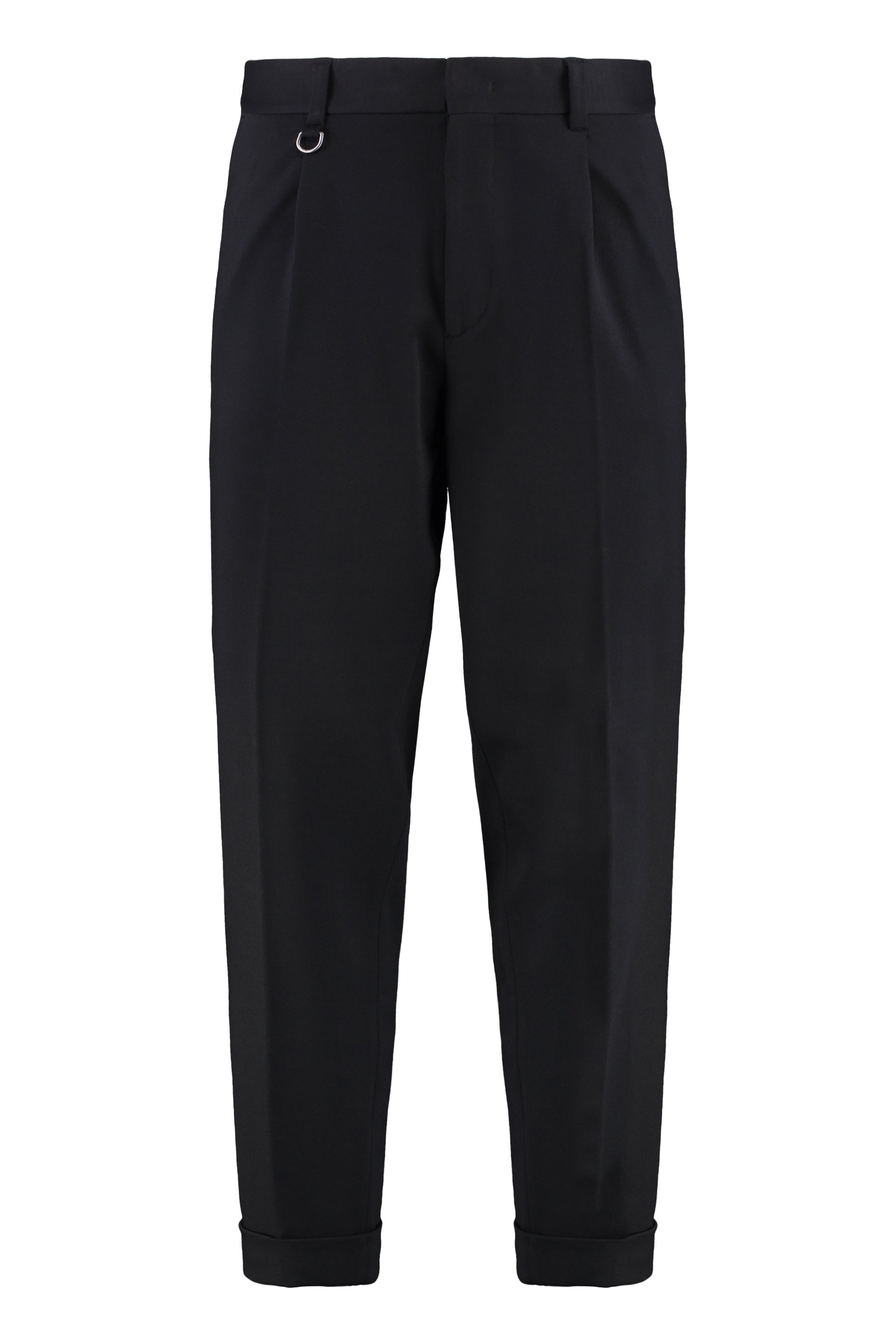 PAOLO PECORA Viscose Blend Relaxed Fit Trousers for Men