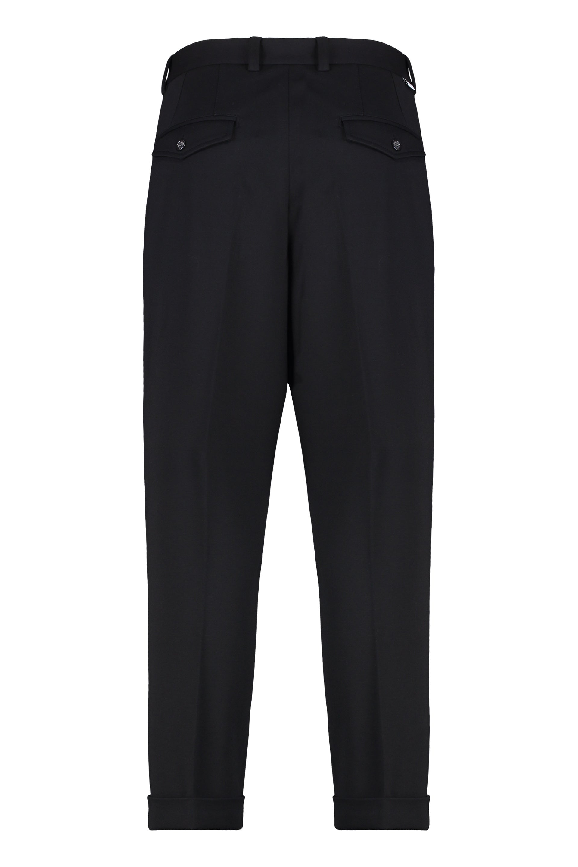 PAOLO PECORA Viscose Blend Relaxed Fit Trousers for Men