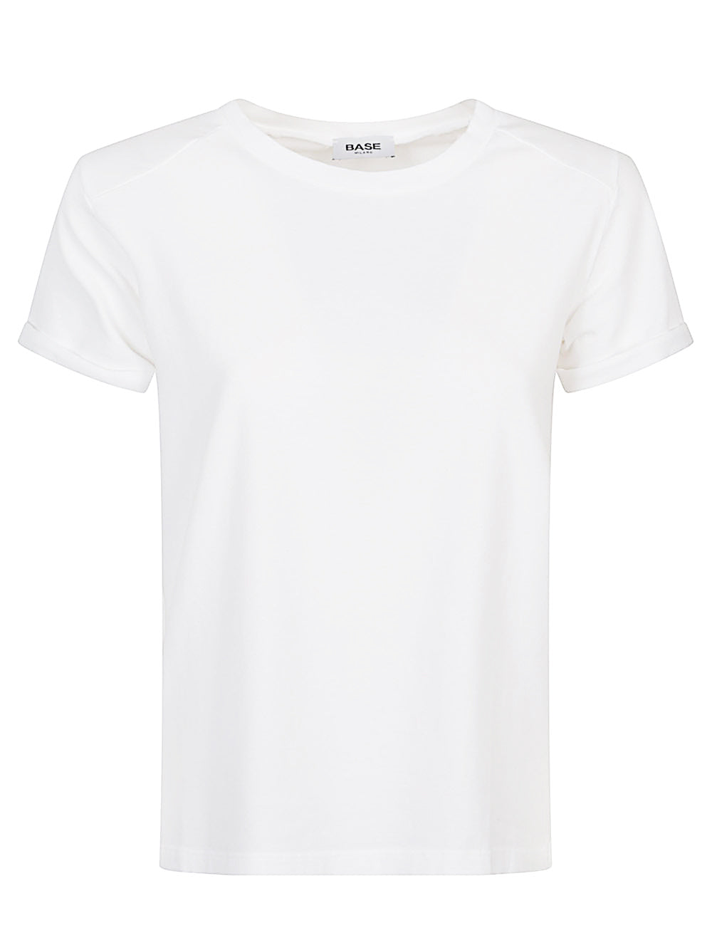 BASE MILANO Women's Cotton T-Shirt - Half Sleeves, Crew Neck