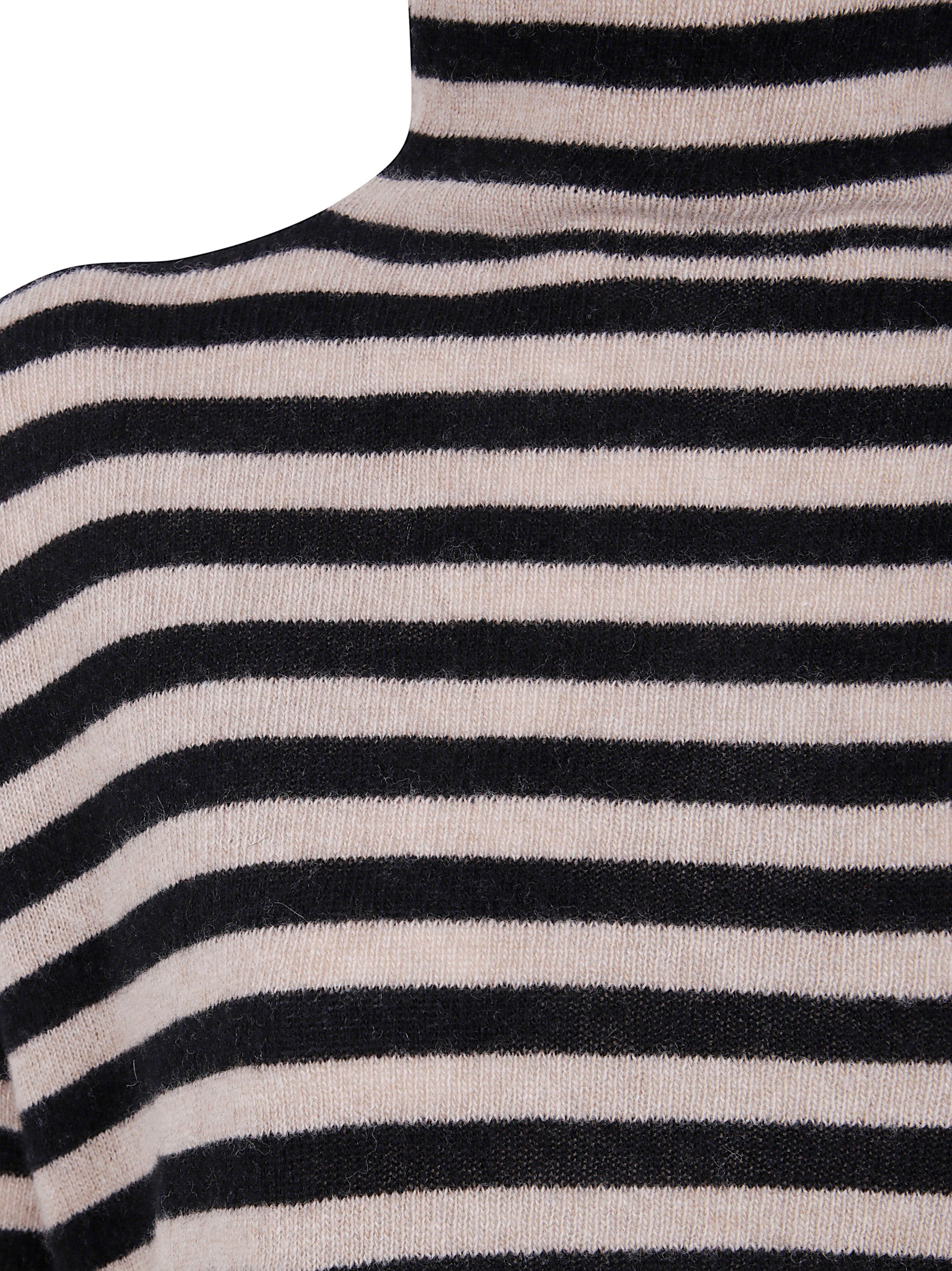 BASE Extra Fine Merino Wool Striped Turtleneck