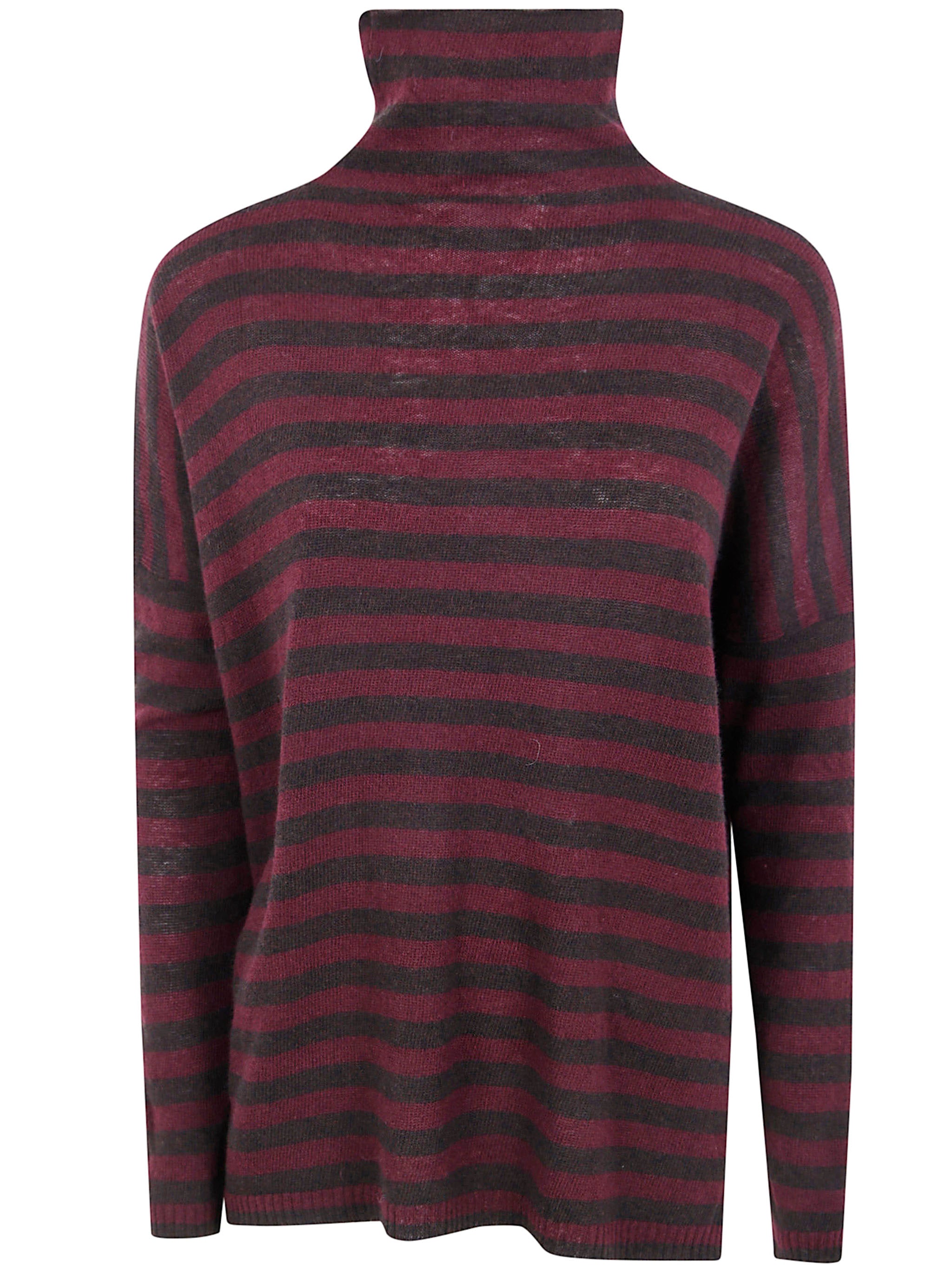BASE Extrafine Merino Wool Striped Turtleneck
