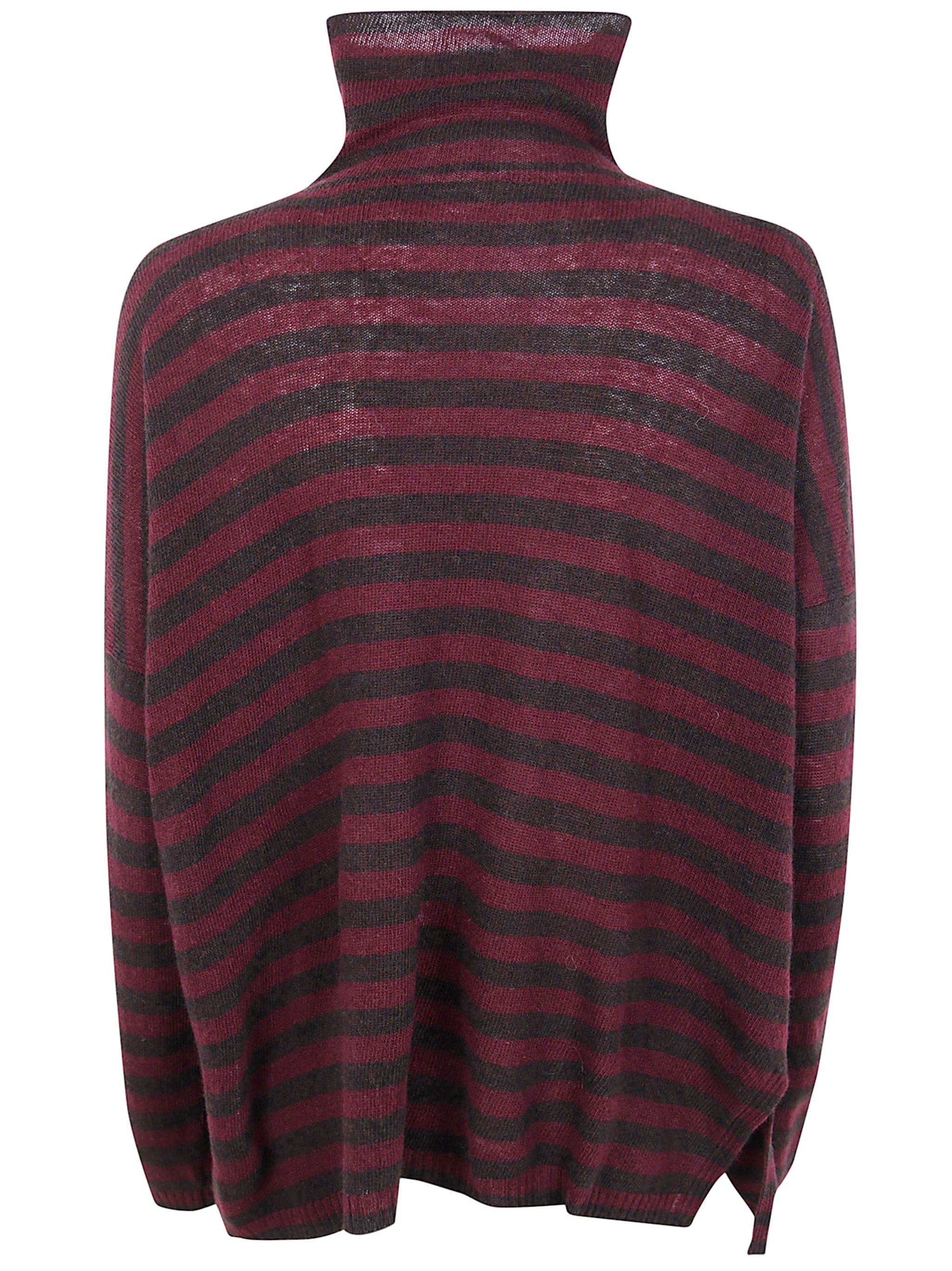 BASE Extrafine Merino Wool Striped Turtleneck
