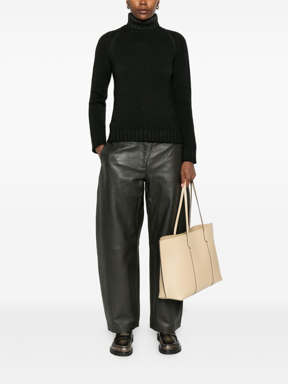 BASE MILANO Wool Turtleneck Jumper for Women