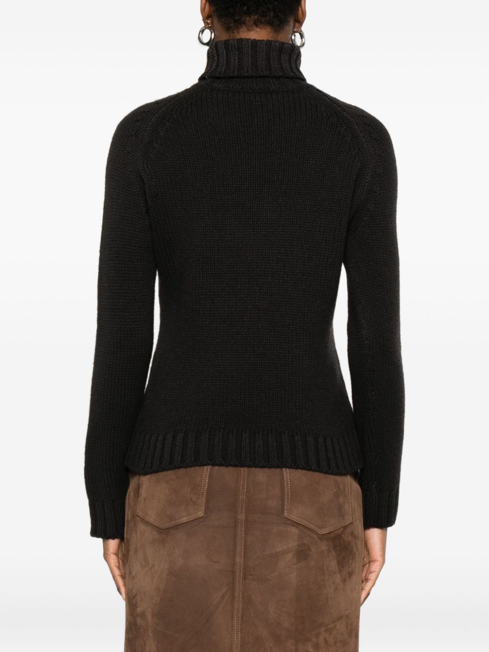 BASE MILANO Classic Wool Turtleneck Jumper - Women's