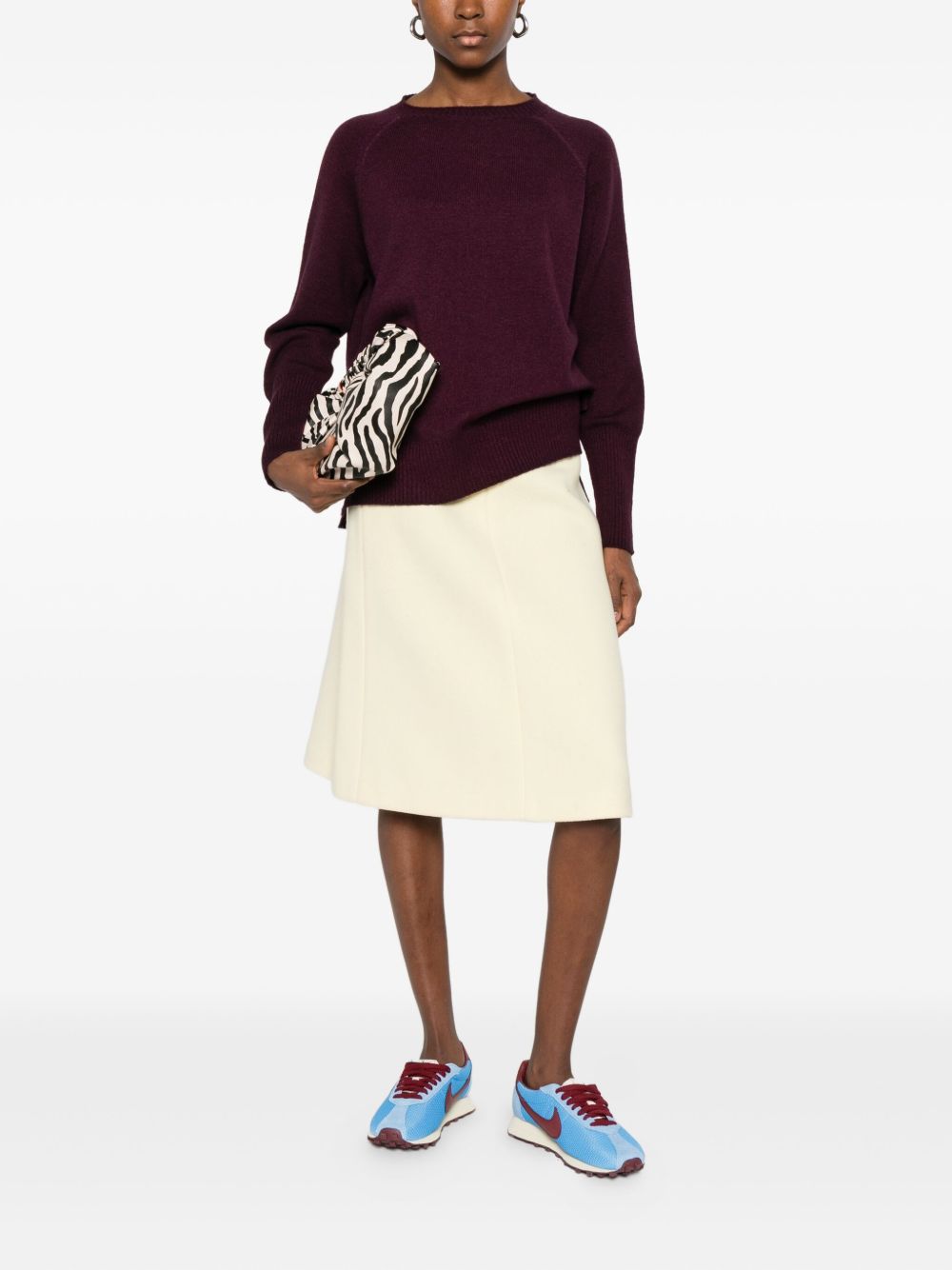 BASE MILANO Wool Crewneck Sweater for Women