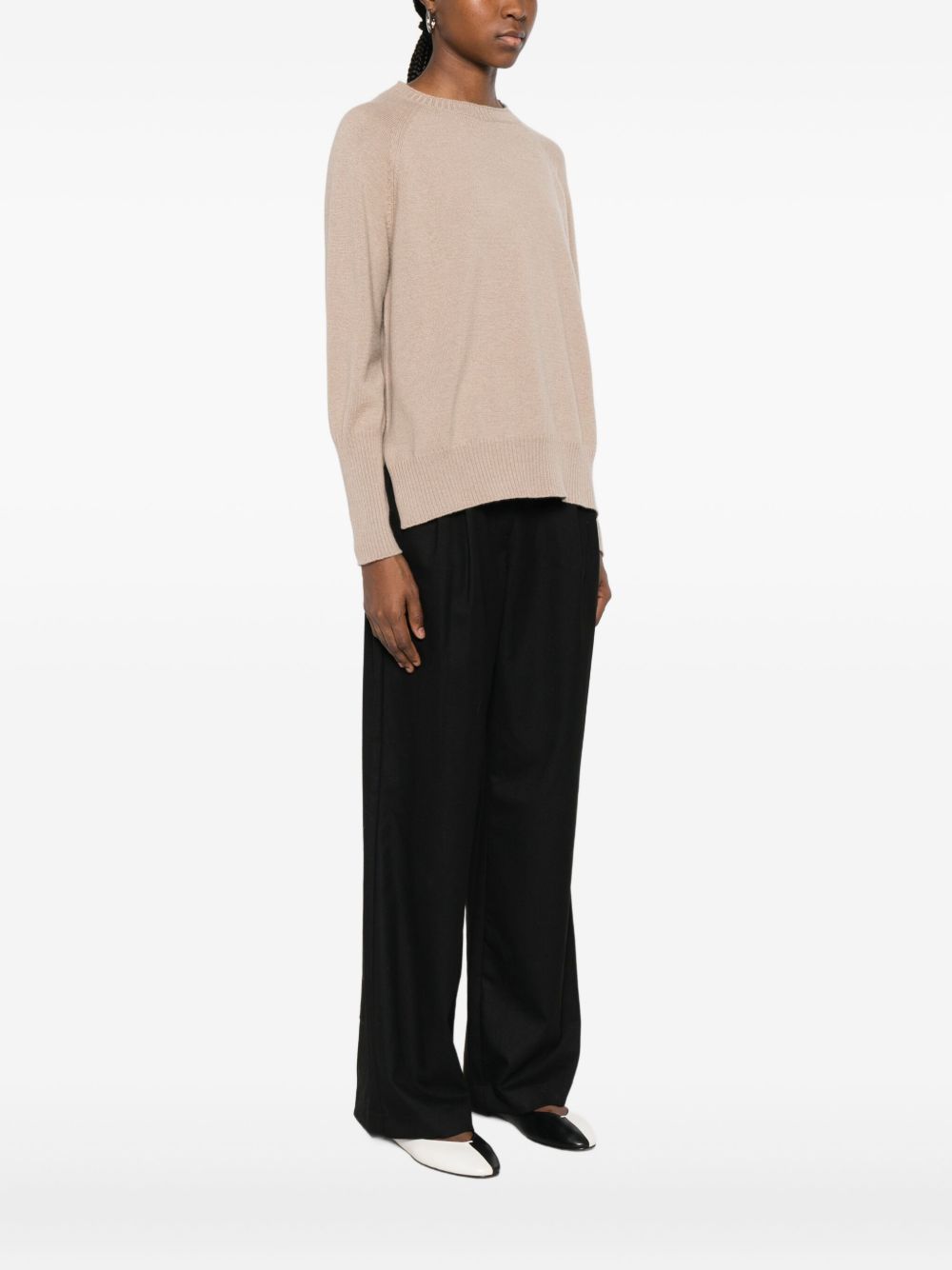 BASE MILANO Wool Crewneck Sweater for Women